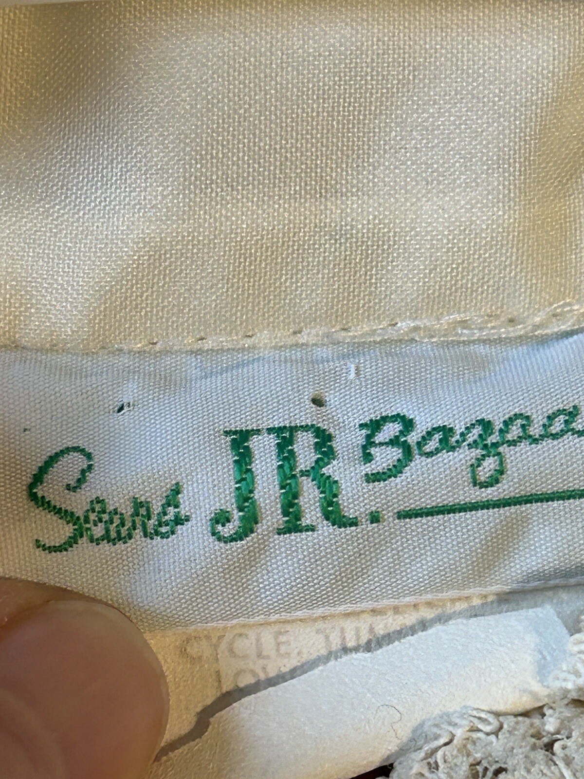 vintage sears jr bazaar 70s Button Down Shirt Ivory Secretary Geek Cottage