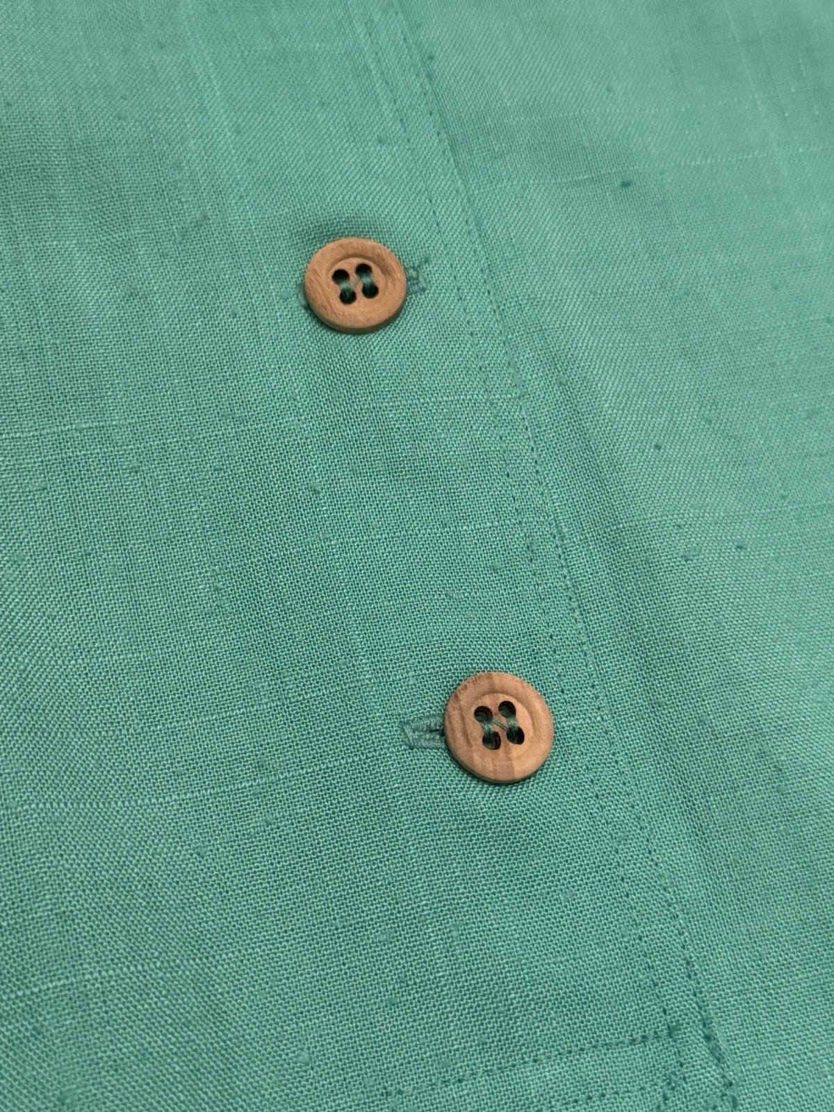 Vintage Green Cotton Slub Shirt Dress Button Front Safari Utility Medium
