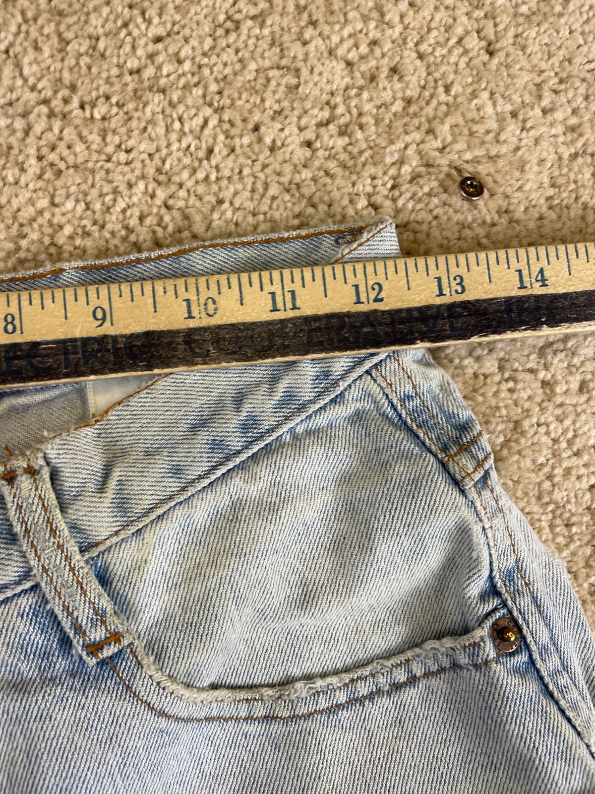 Vintage Relaxed Fit Jeans Womens 25×30 Denim Cotton Distressed High Waisted Blue