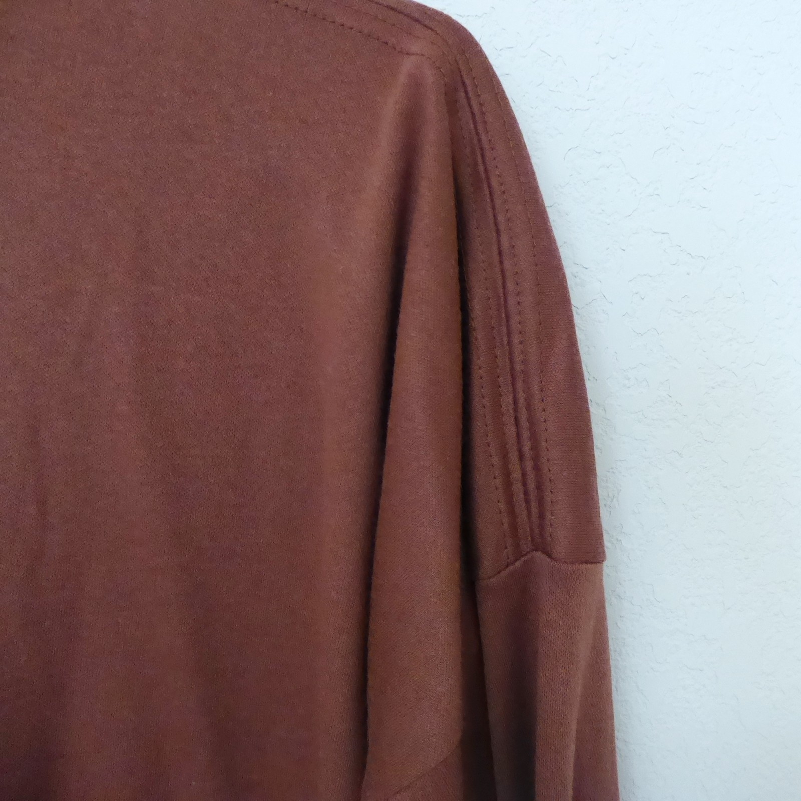 1980s Vintage Units brown drop shoulder long sleeve tunic top one size fits most