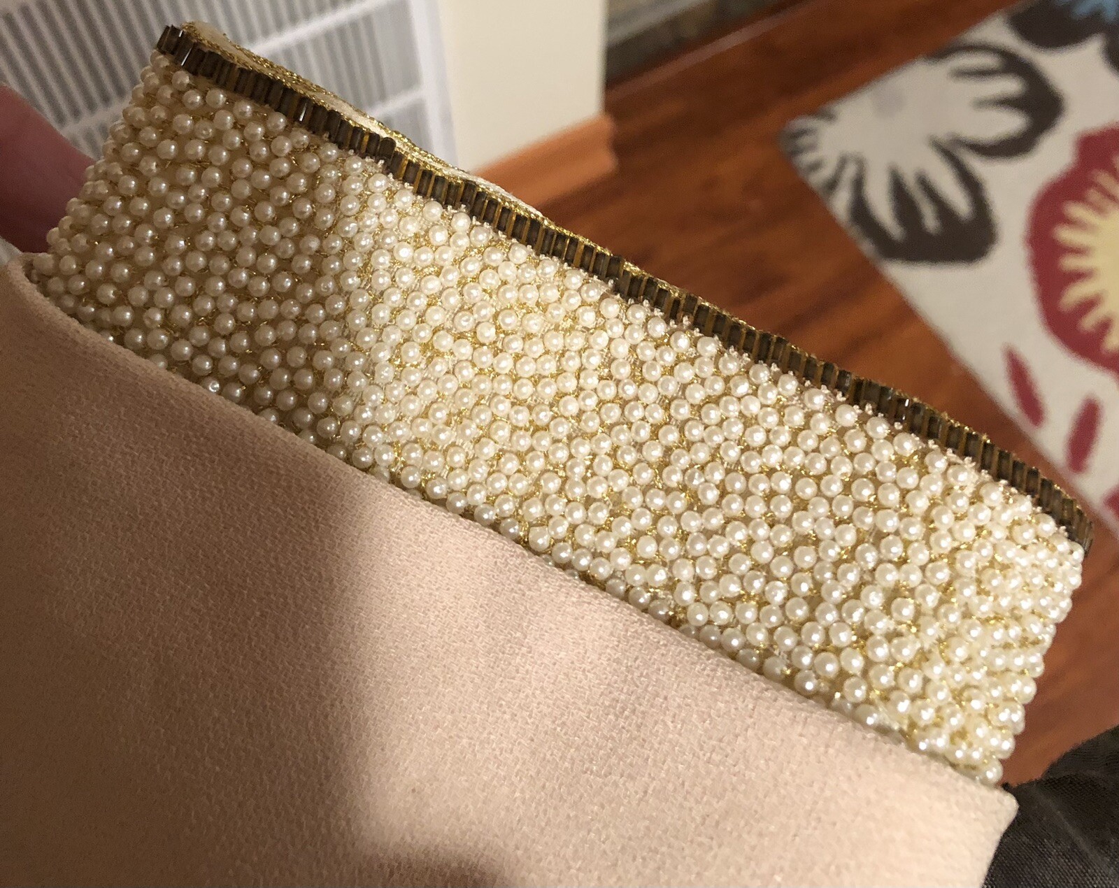 Vintage Kathryn Dianos For Neiman Marcus Beaded Top With Tiny Pearls EUC!!