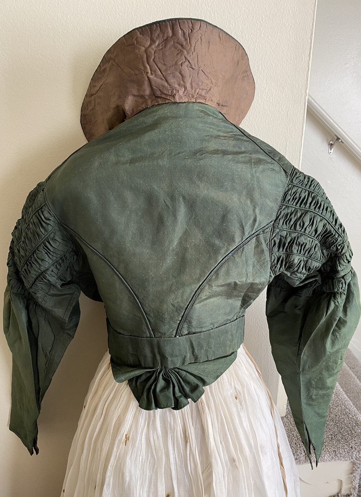 Rarest 1825 Regency Spencer Jacket Rich Emerald „Arsenic” Green Museum Quality!