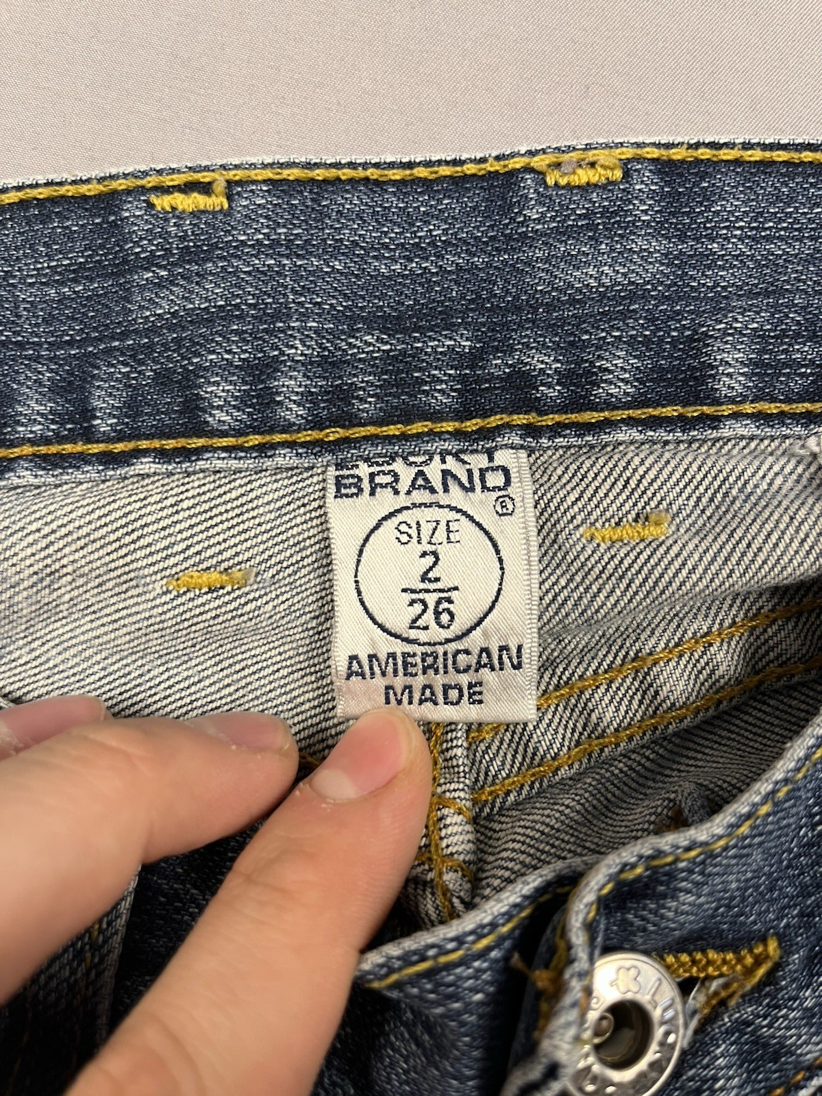 Vintage Lucky Brand Womens Blue Jeans Sz 2/26 Dungarees Made in USA Button Fly