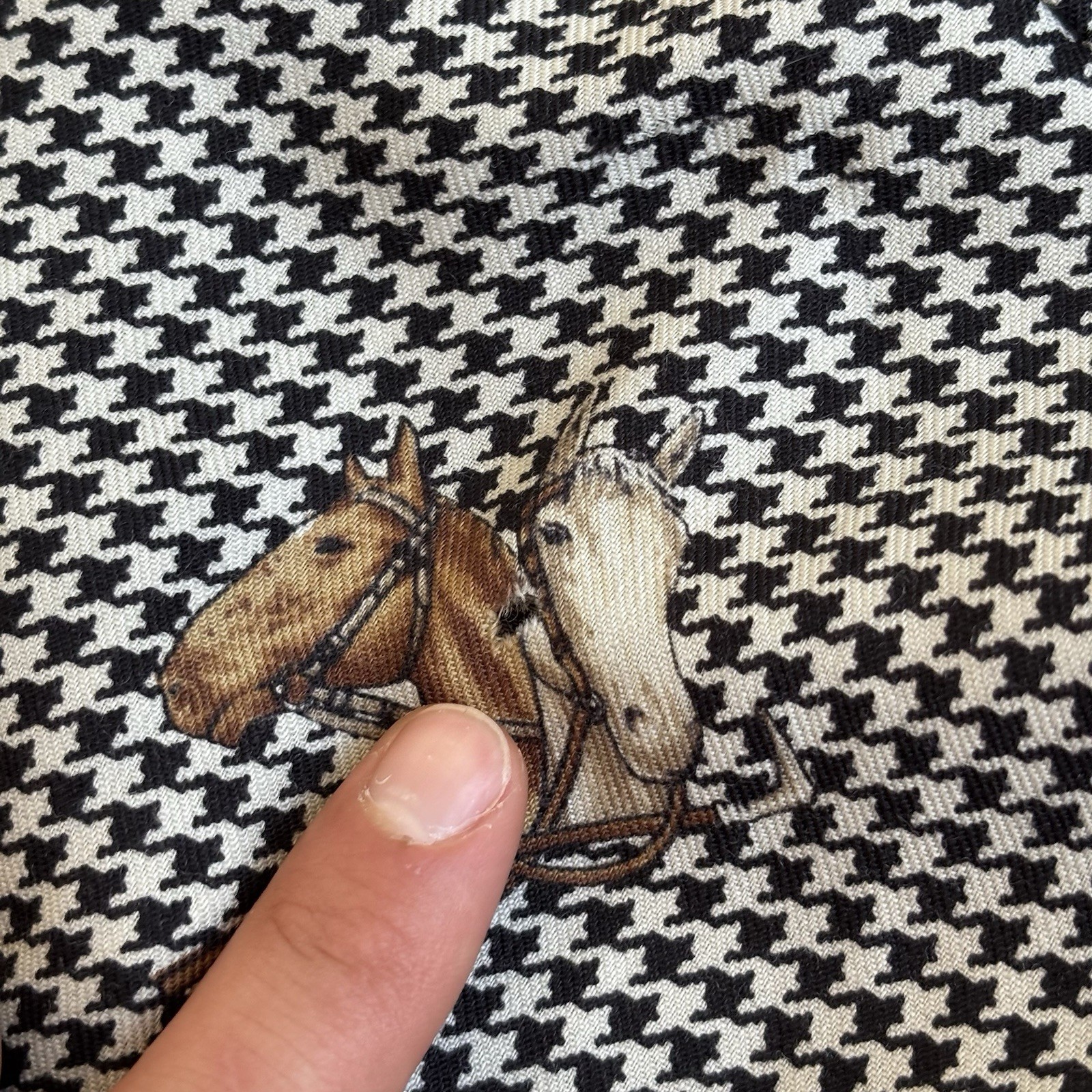 Vtg 80s-90s RALPH LAUREN EQUESTRIAN Horse Print Shirt Button Down Womens 10