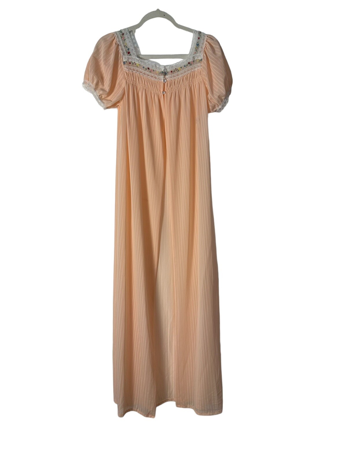 Movie Star 1960’s Vintage 3 Button Chiffon Peignoir Robe Nightgown Womens Med