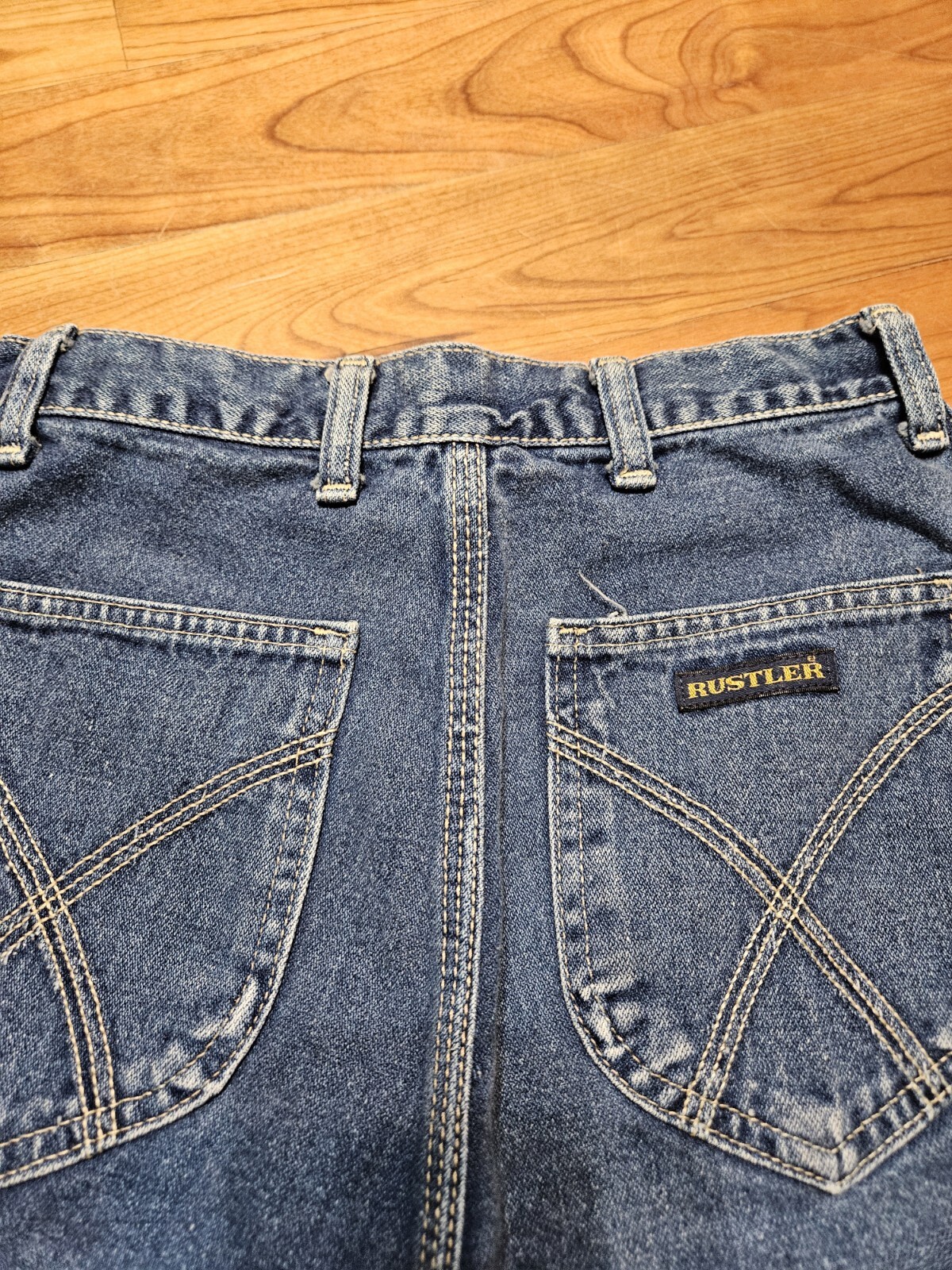 Vintage Rustler Jeans Juniors Size 11 Straight Western Made In USA
