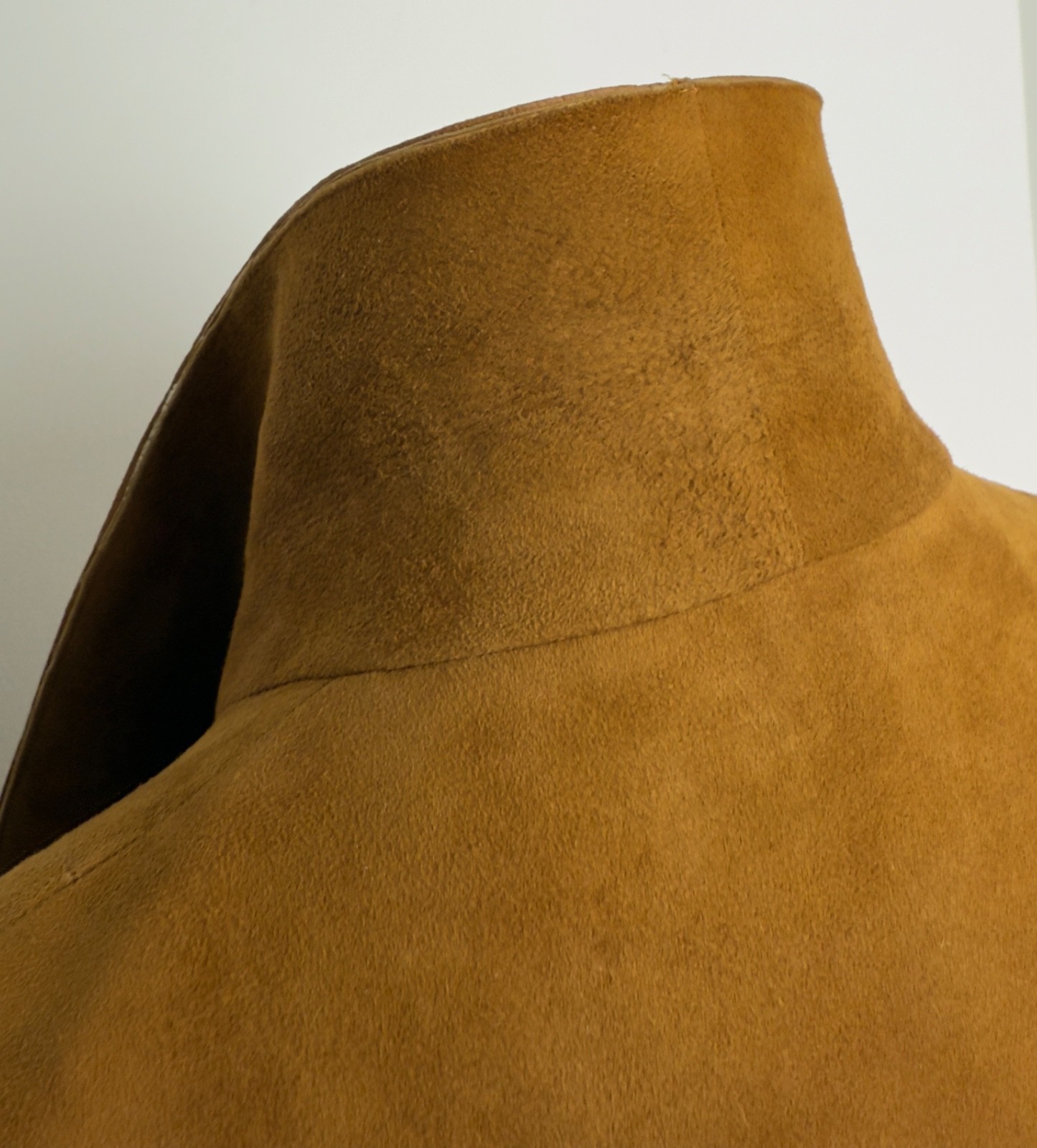 Vintage LOEWE Suede Trench Coat Leather 1970s /1980s Size FR 42 / Caramel Ochre