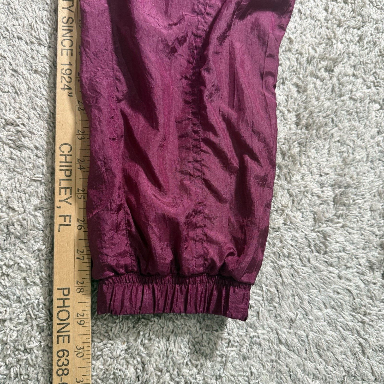 Vintage 80s 90s Tracksuit Womens Petite Large Purple Windbreaker Jacket Pants