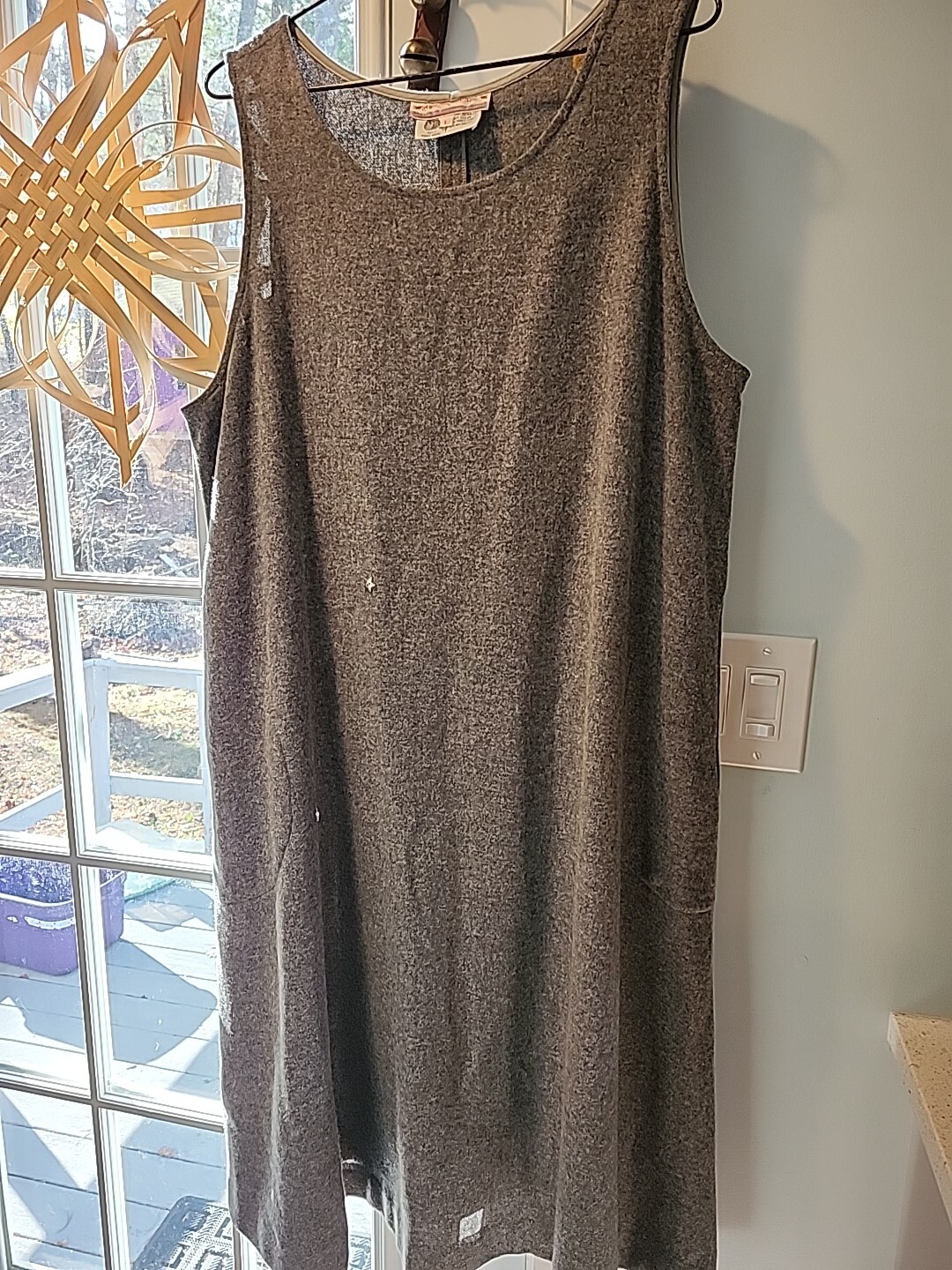Vintage Aunt Abigails Attic Grey Wool Country Clothes Dress A Line Ren Fair Cos.