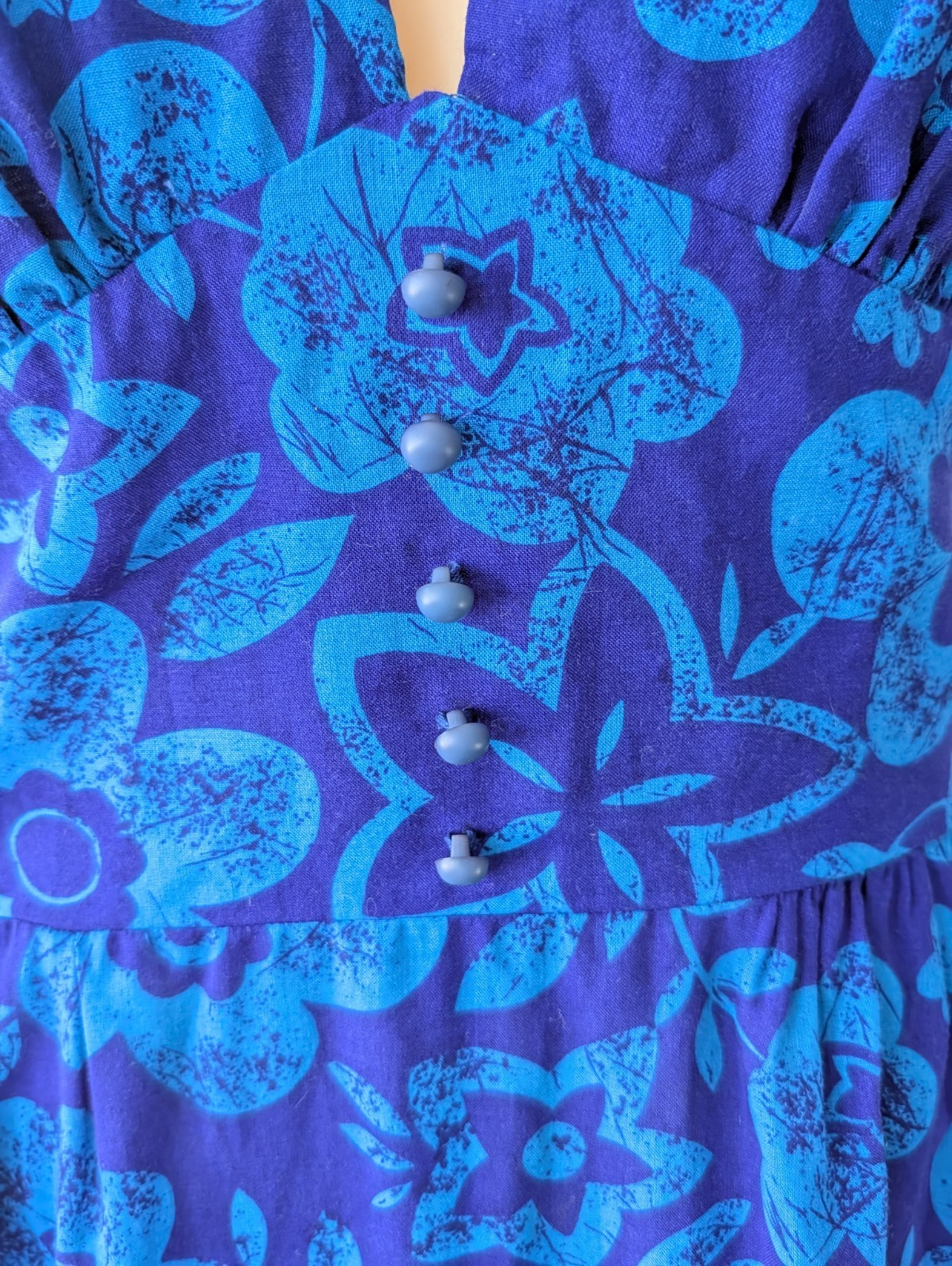Vintage Beach Party ’60S ’70S Halter Maxi Dress S/M Hawaiian Print