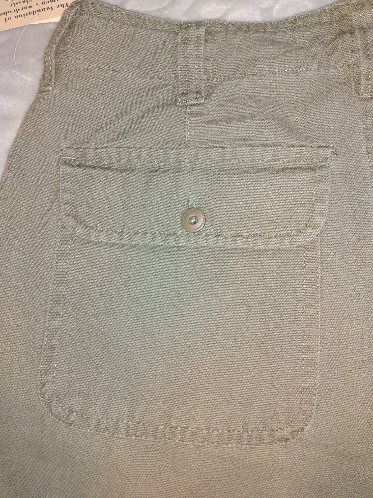 NOS KIKO-MO Classics Women’s 7/8 Olive Utility Denim Pants/Jeans 32×31. Flaw Y2K