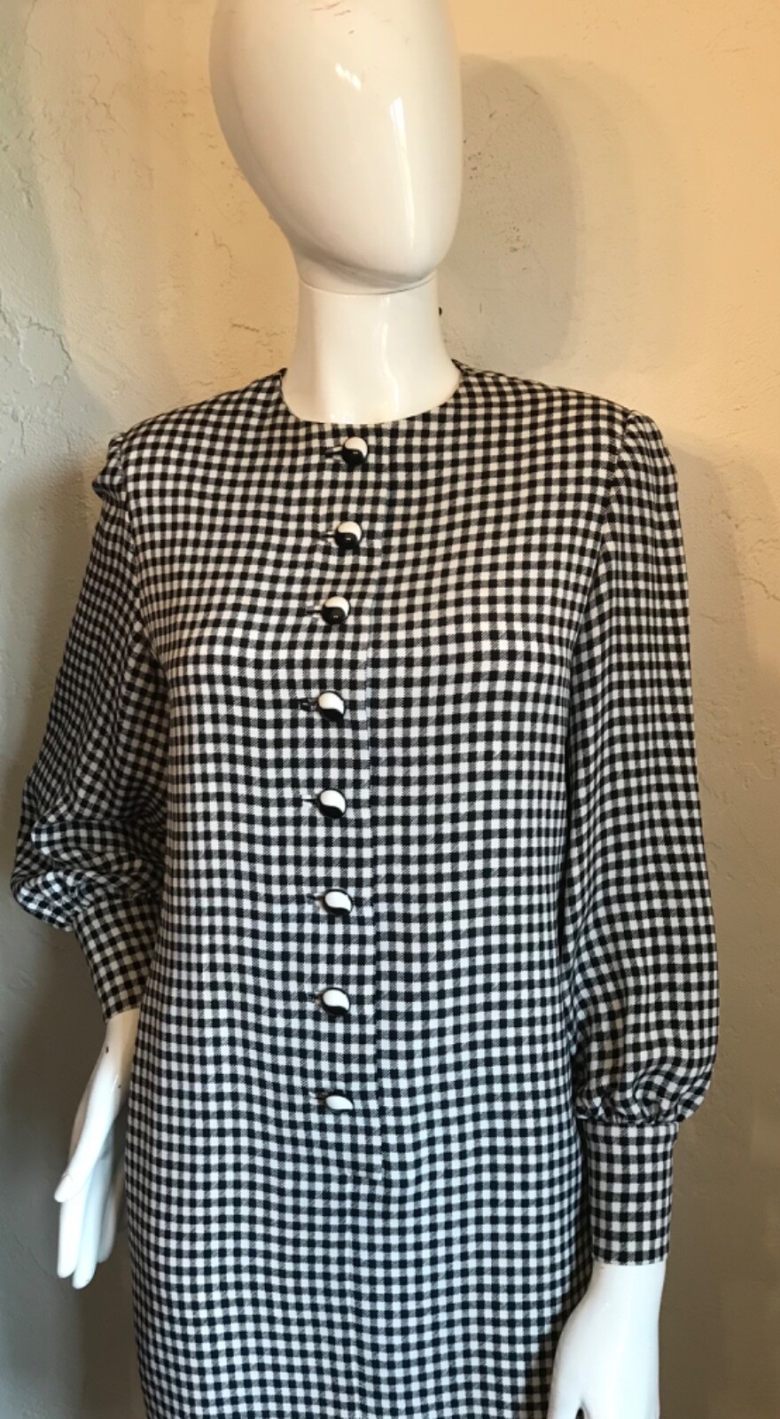 VINTAGE David Hayes Neiman Marcus Houndstooth dress 4