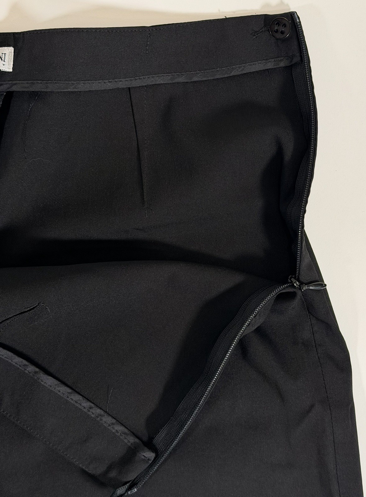 Emporio Armani Vintage 80s Black Trouser Pants Size IT 42 / US 6-8 Made In Italy