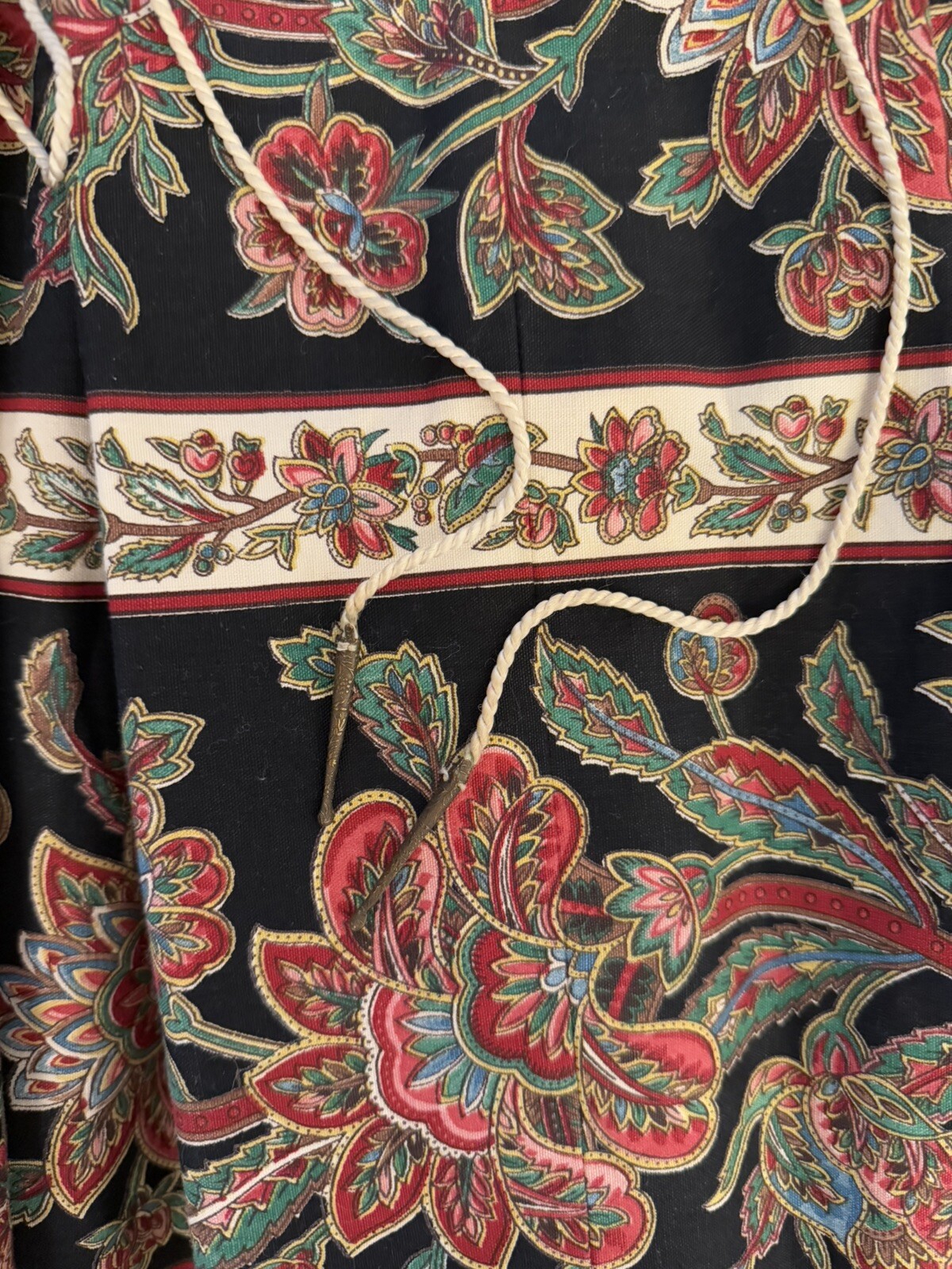 70s 80s Jean Gerard French Provincial Midi Corset Skirt w Boning Folk Paris