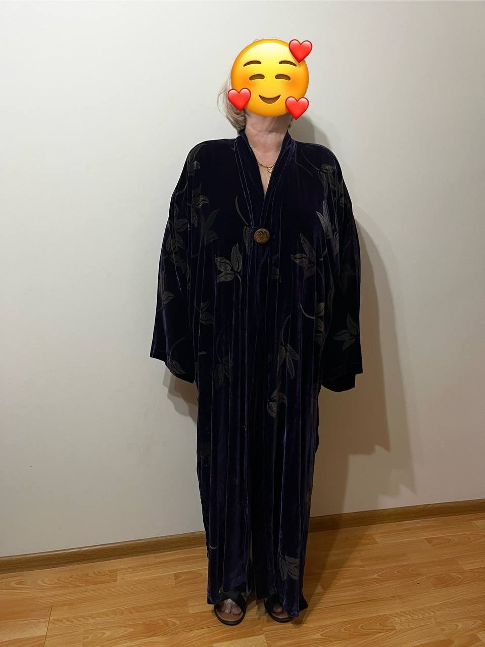 Unique Velvet Burnout Kimono Robe – Catherine Bacon Style Wearable Art