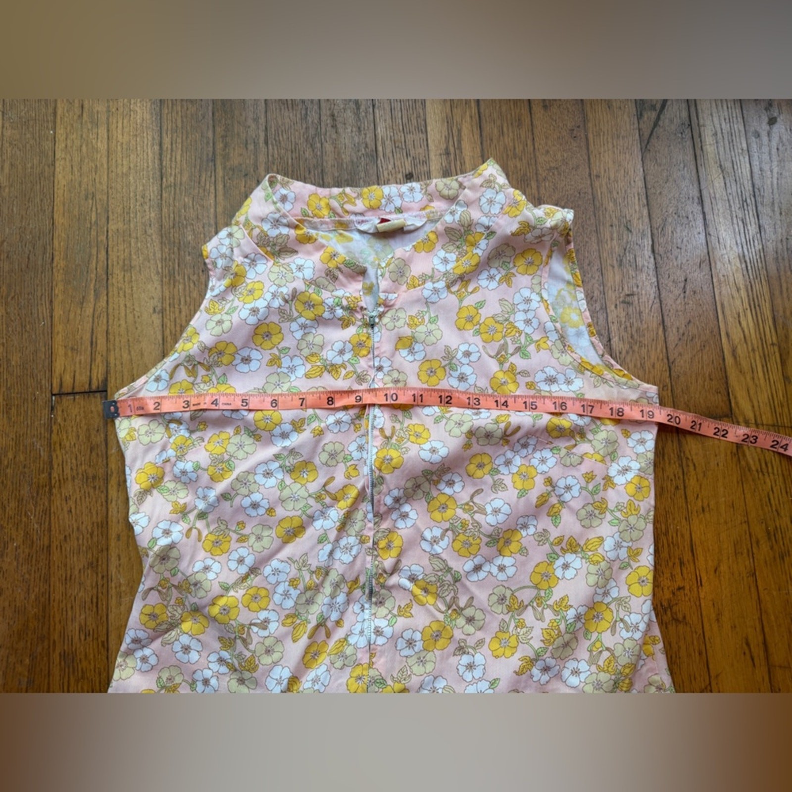 60s Vintage Carol Brent Floral Pastel Split Skirt Romper
