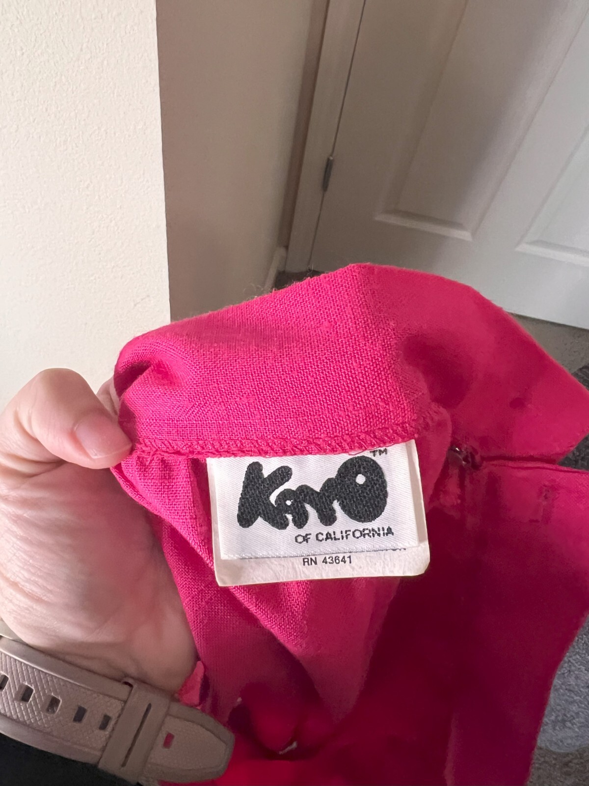Women’s Vintage 1980’s Kayo of California Fuchsia Pencil Skirt – Size 9