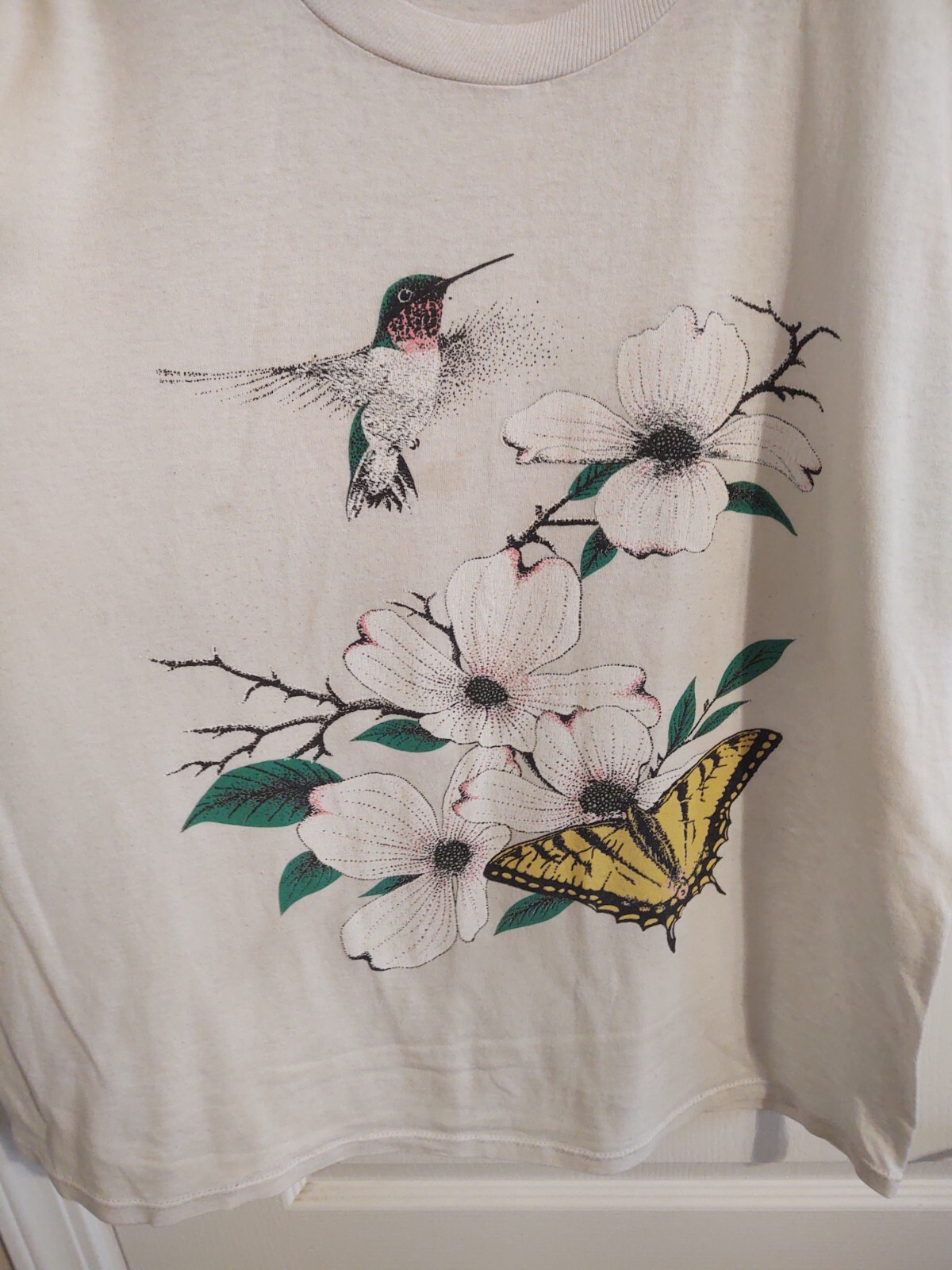 Vintage Hummingbird T Shirt & Flower’s Made In The USA Size XL