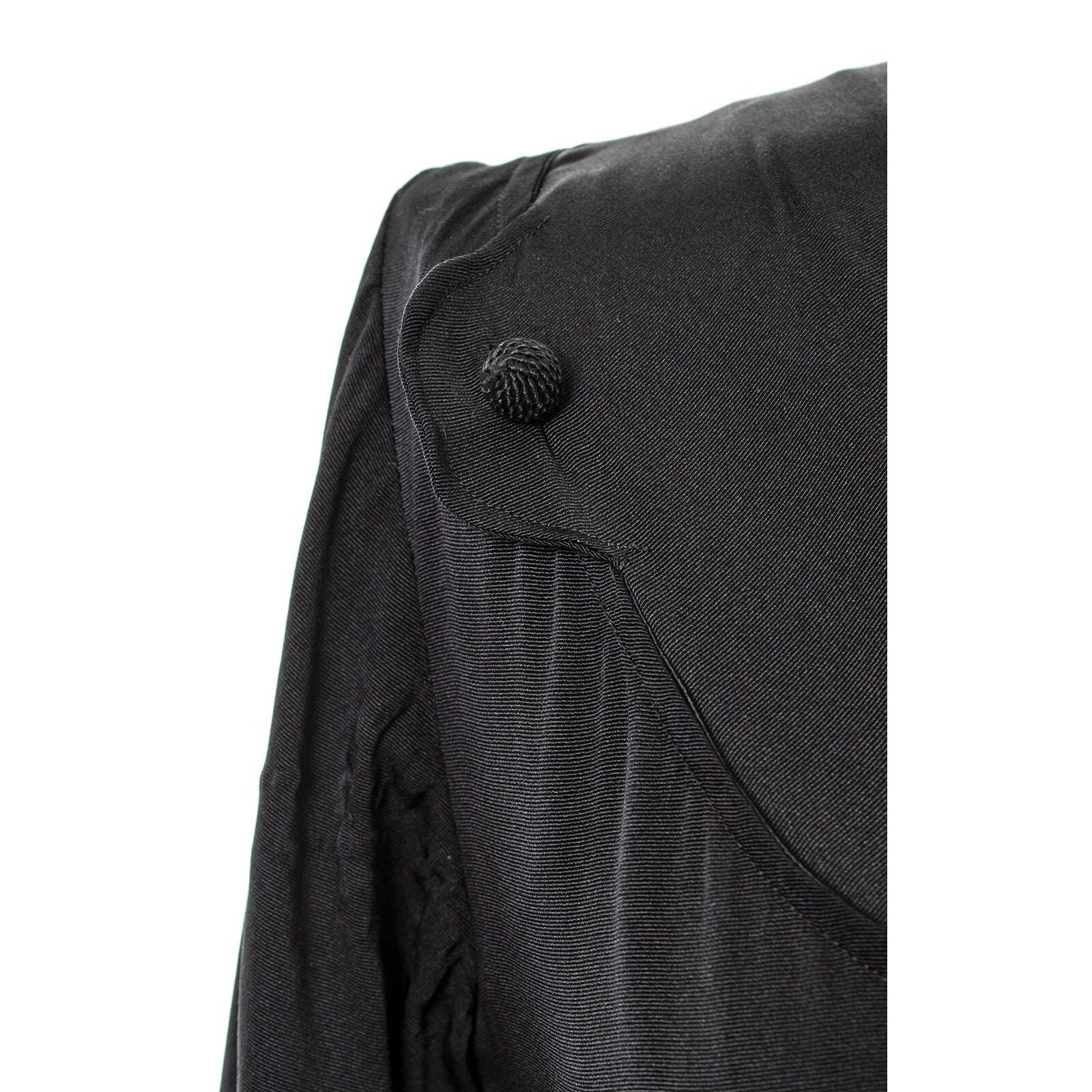 Vintage 1930s Dress 30s Black Silk Draped Hip Sarong Skirt Sheath Cocktail LBD