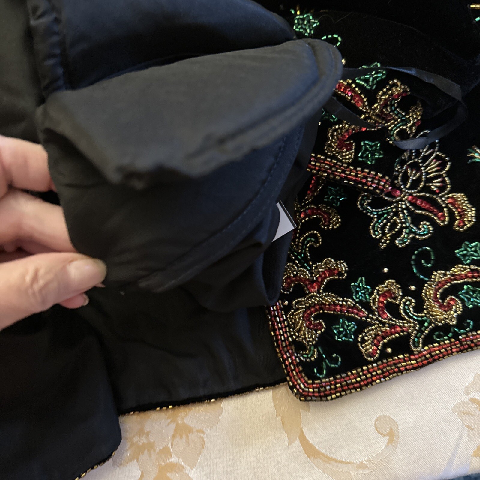Vintage Adrianna Papell Evening Beaded Velvet Jacket Holiday NWT Women’s Sz M