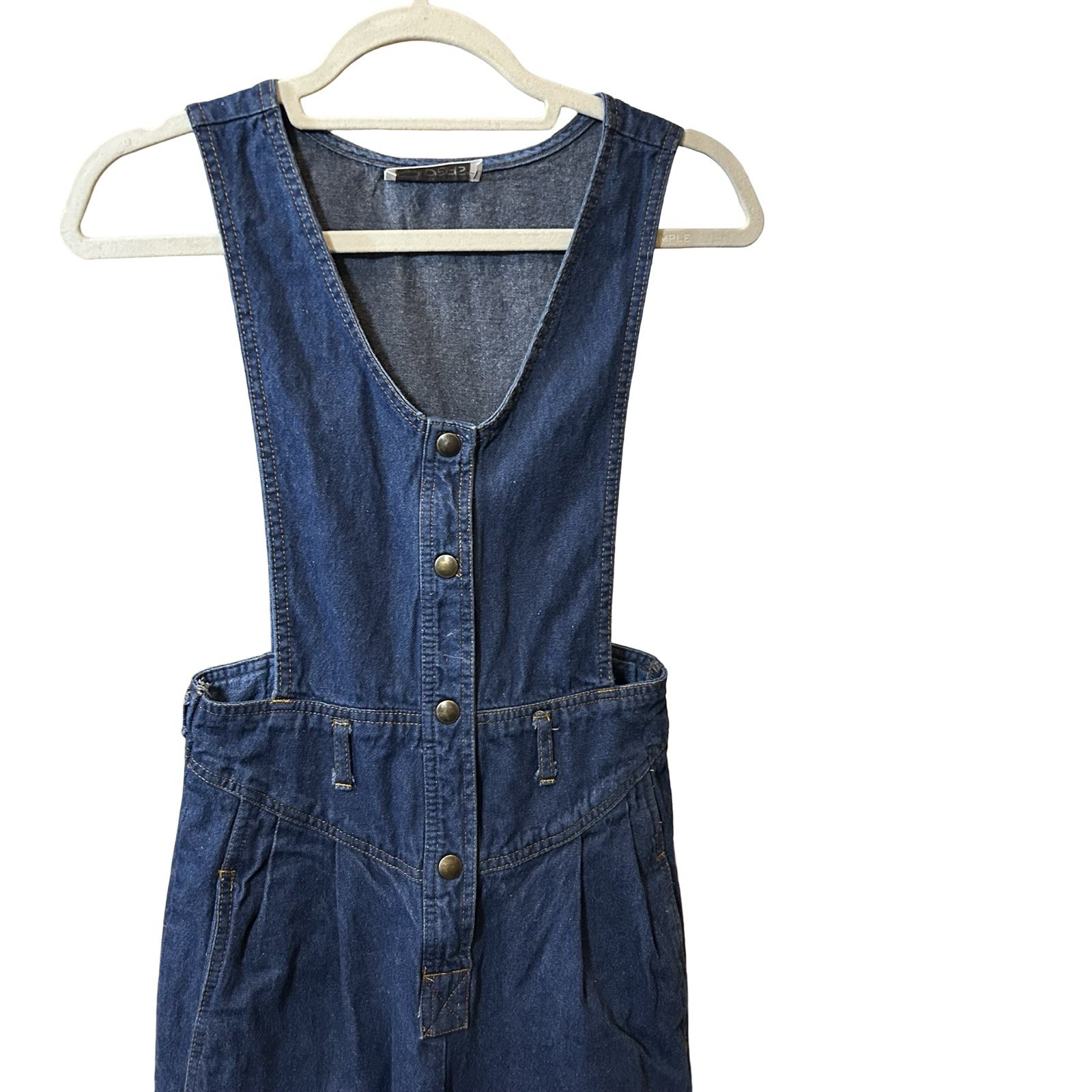 80s Ideas Vintage Denim Overalls | Boho Snap Front | USA Made