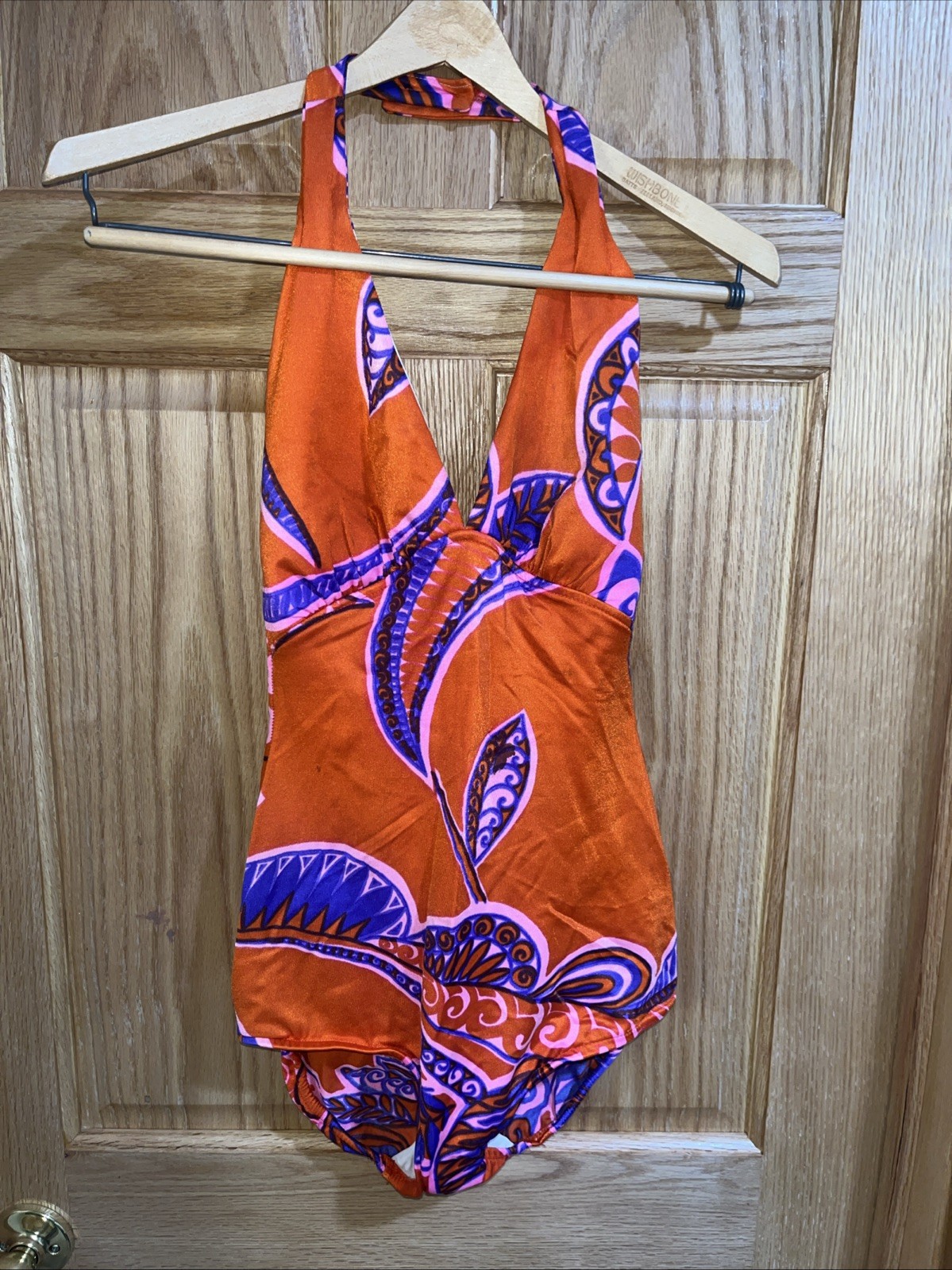 Vtg Sirena One Piece Bathing Suit Womens Swimsuit Retro 70s Colorful US