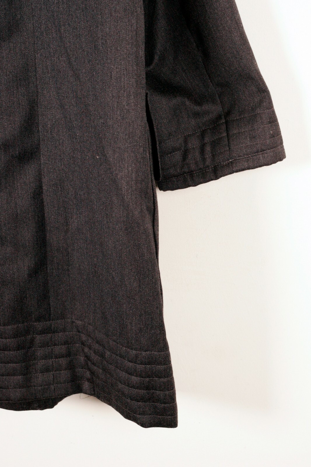 Balenciaga Dark Gray Opera Style Wool France Coat 50 Le Dix Paris Vintage