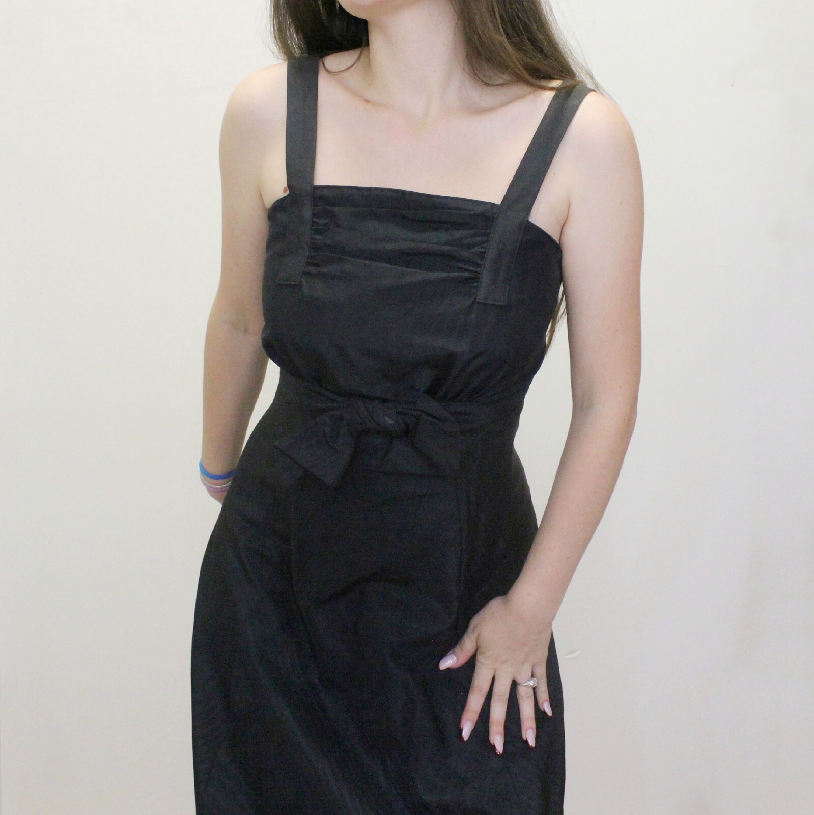Vintage 30s/40s Black Evening Gown Elegant Maxi Dress