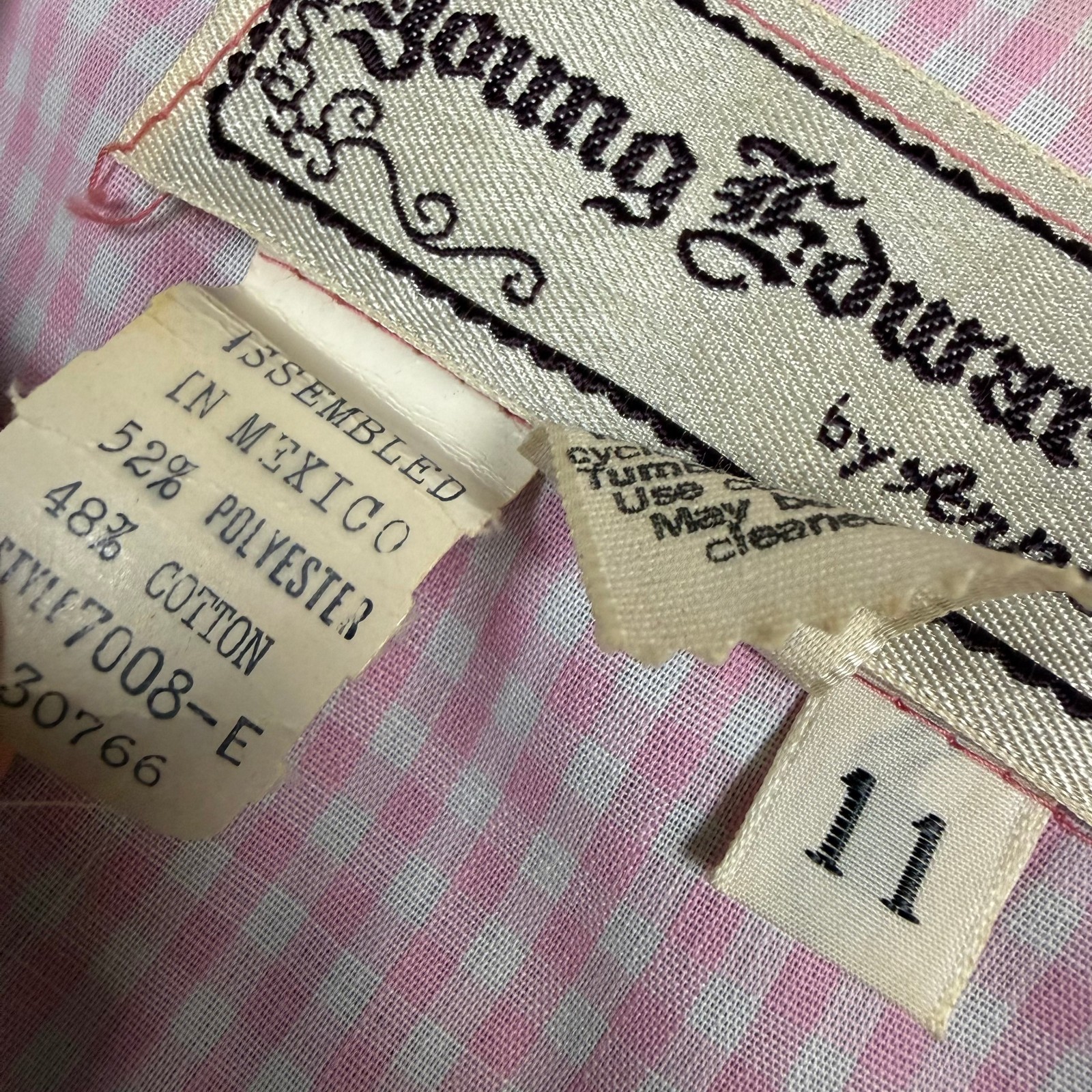 Vintage 70s Young Edwardian Dress size 11 Floral Farm Girl Cottage Core Chambray