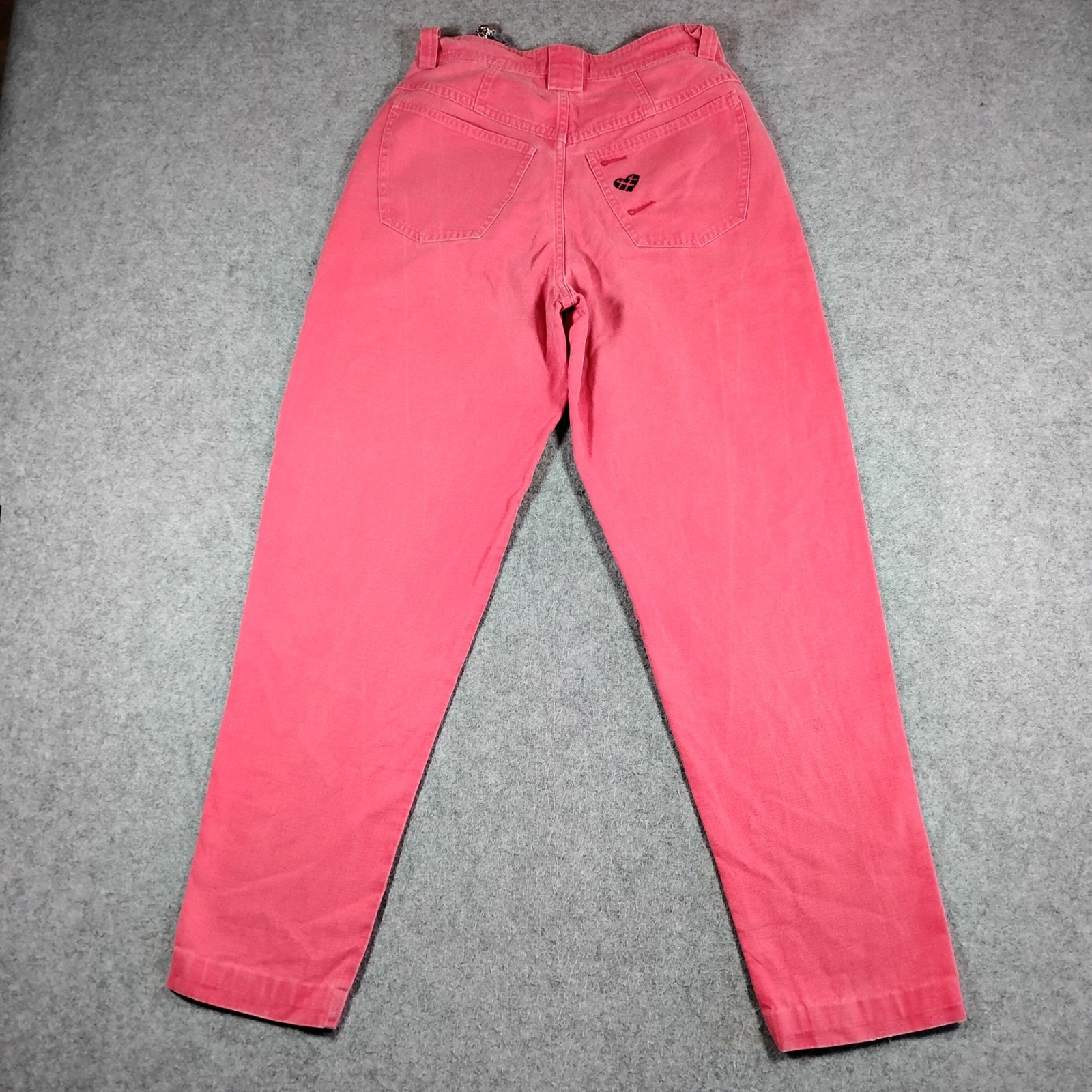 Perry Country Vintage 90s Pink High Rise Jeans Heart Embroidered 28×29