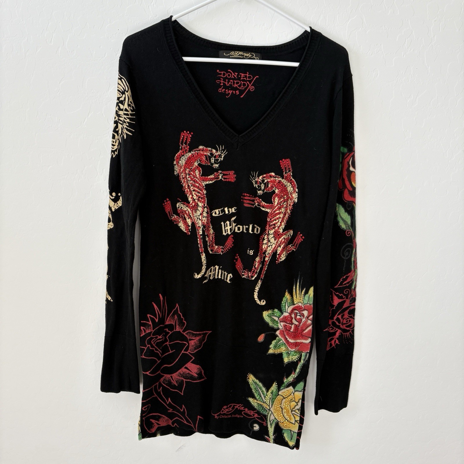 Ed Hardy Y2K Long sleeve Sweater By Christian Audigier