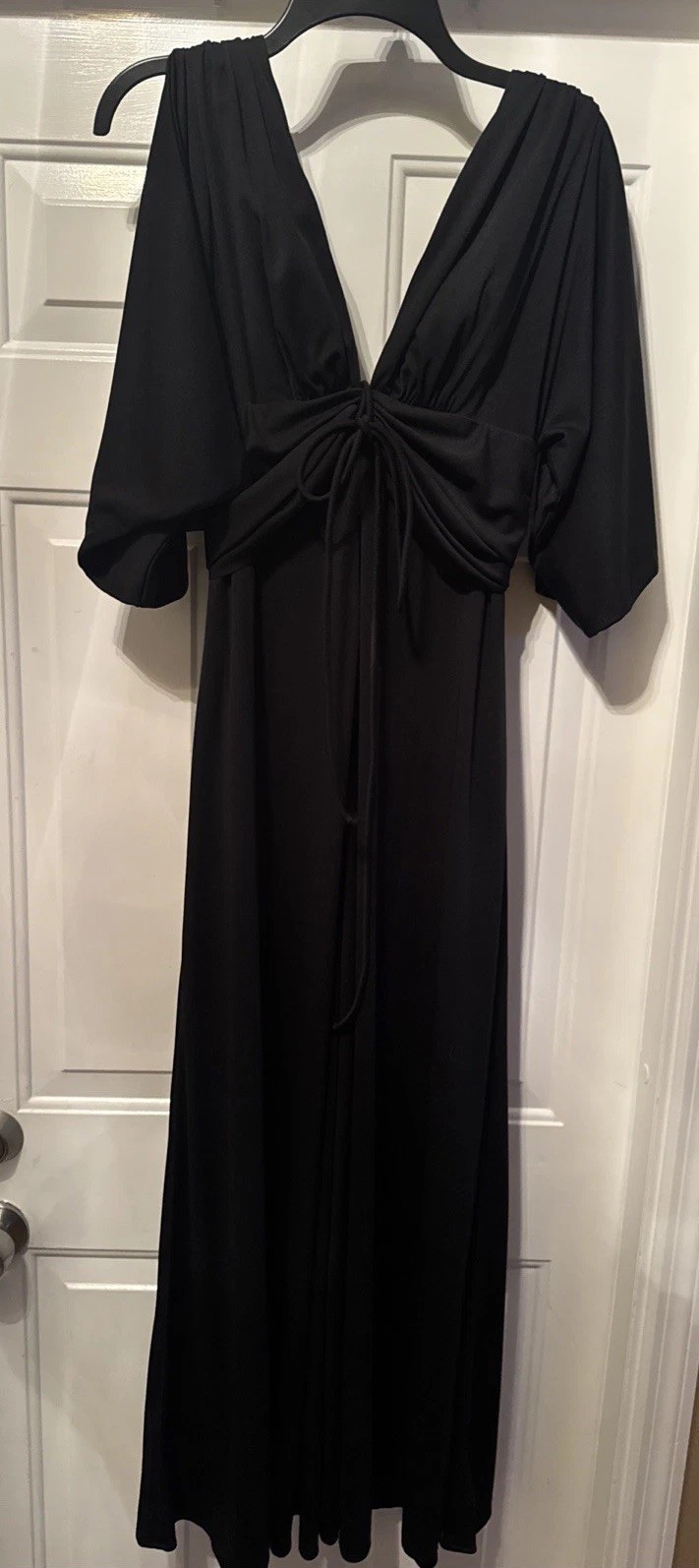 Vintage 70’s Jack Hartley Miami Black Long Hollywood Glam Disco Dress Size XS?
