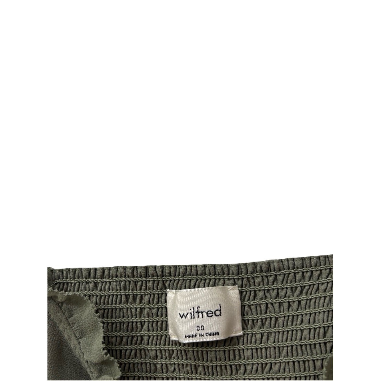 Aritzia Wilfred Sister Dress Sage Green Midi Chifon Dress Size 00