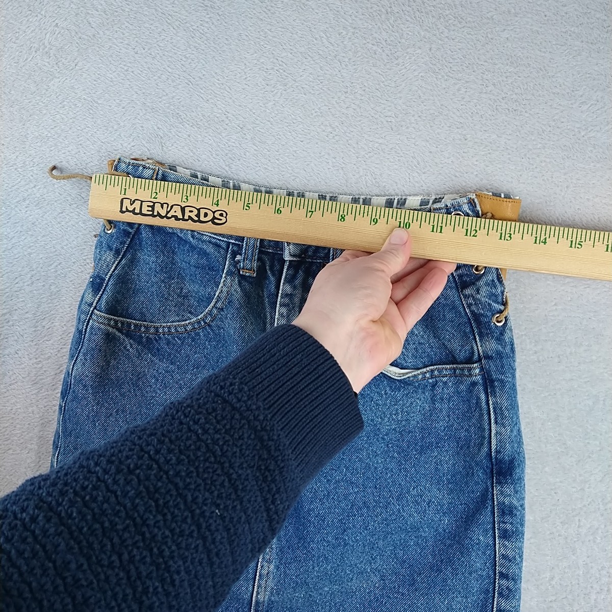 Vintage Big Star Paris France Denim Jean Pencil Skirt Women’s Small Medium Leath