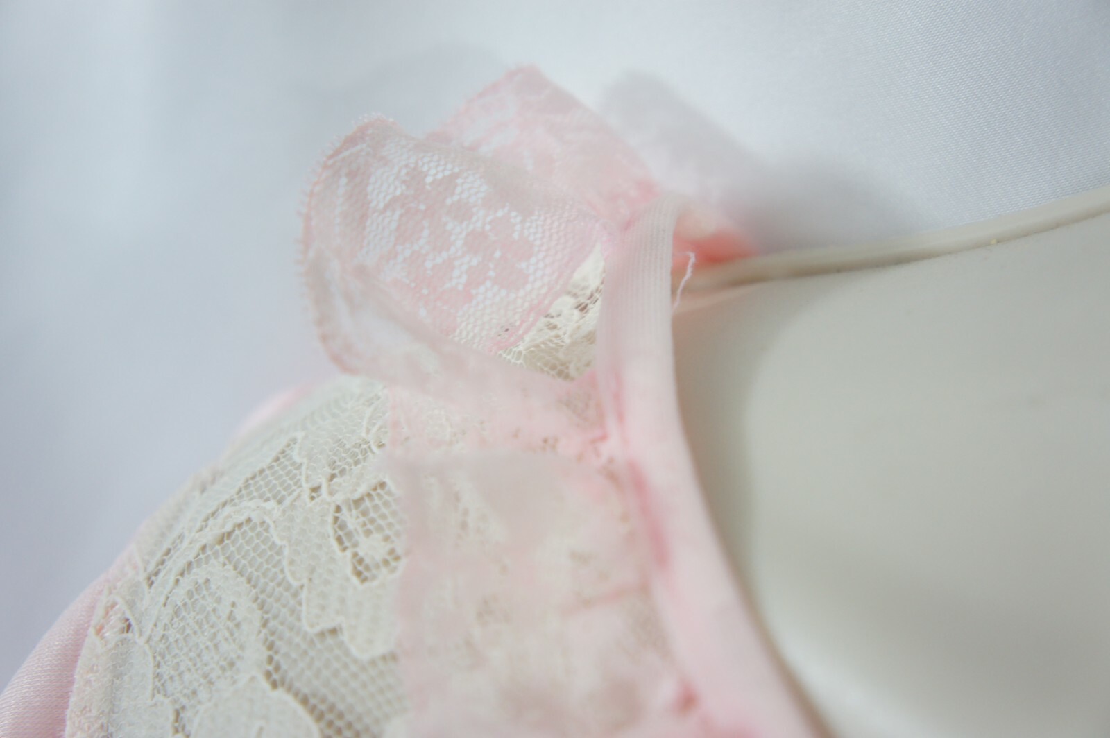Vintage Stoneswear Night Gown Pink Nylon Lace Trim Size Small