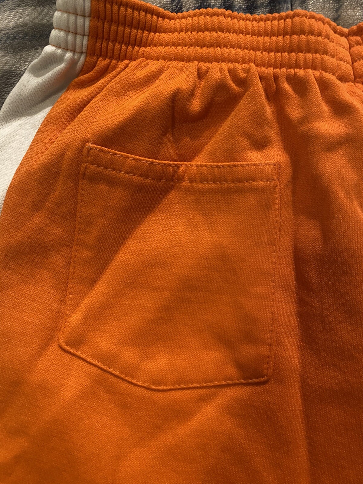 Vintage 70s Regal Women’s High Waist Gym Shorts Orange & White Size XL Deadstock
