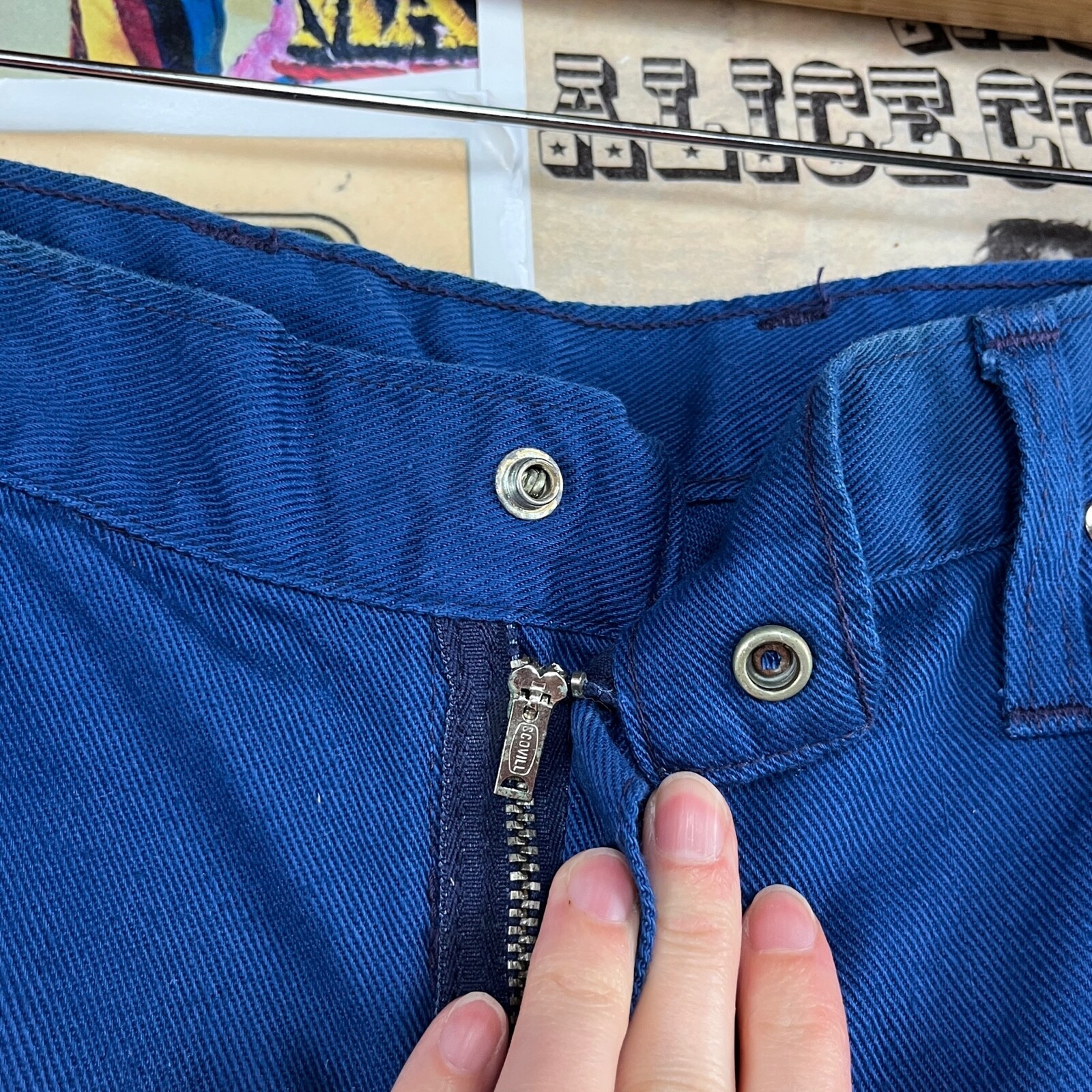 Vintage 70s Blue Maverick Blue Bell Flares Pants 32×28, 70s Womens Clothing 32″