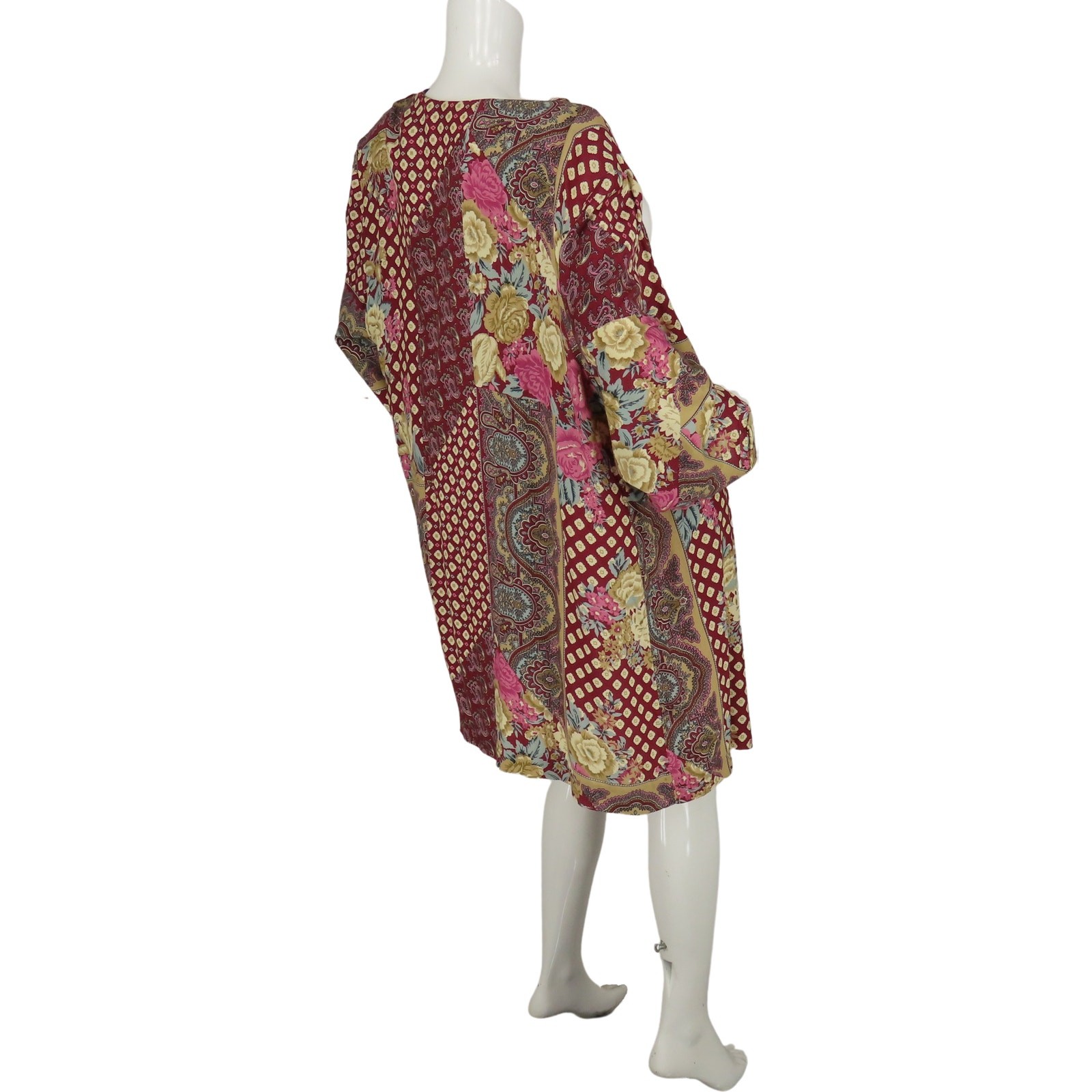Vintage Boho Floral Patchwork Duster Top