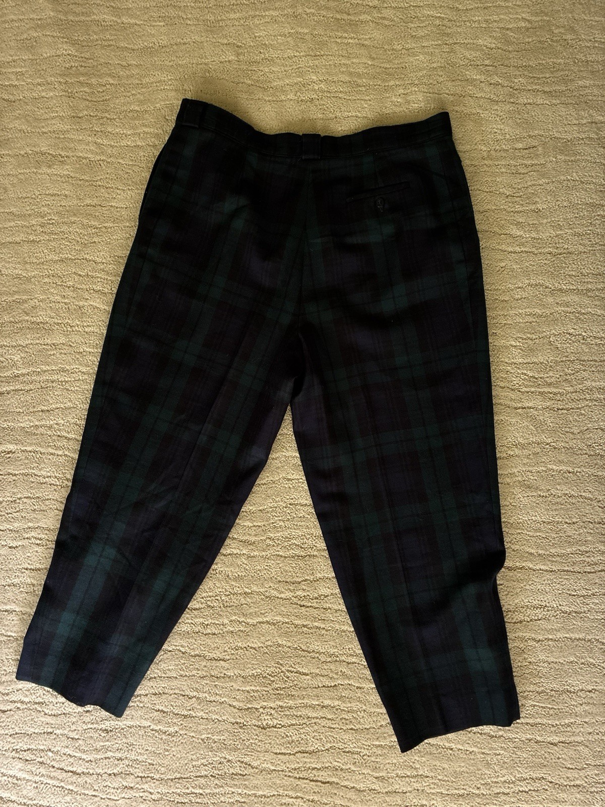 Vintage Giorgio Sant Angelo Wool Plaid Trousers 38 waist prep/dark academia