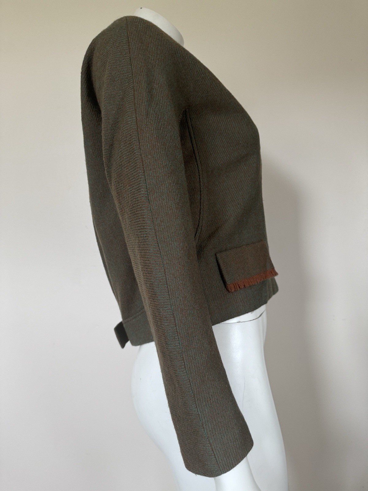 VTG 40s/50s Women’s Hyde Park Drum Tweed Jacket Back Bow Mid Century Retro Chic