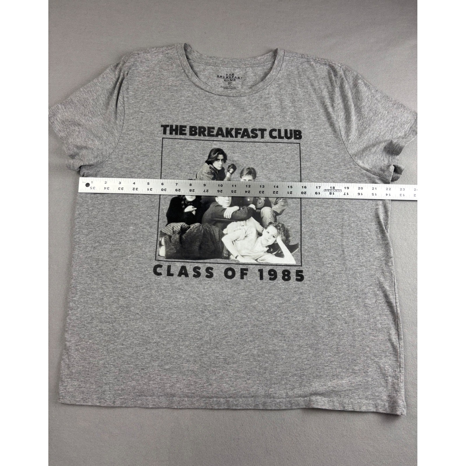 The Breakfast Club Shirt XL Gray Graphic Tee Womens Class of 1985 Movie 80s Vtg