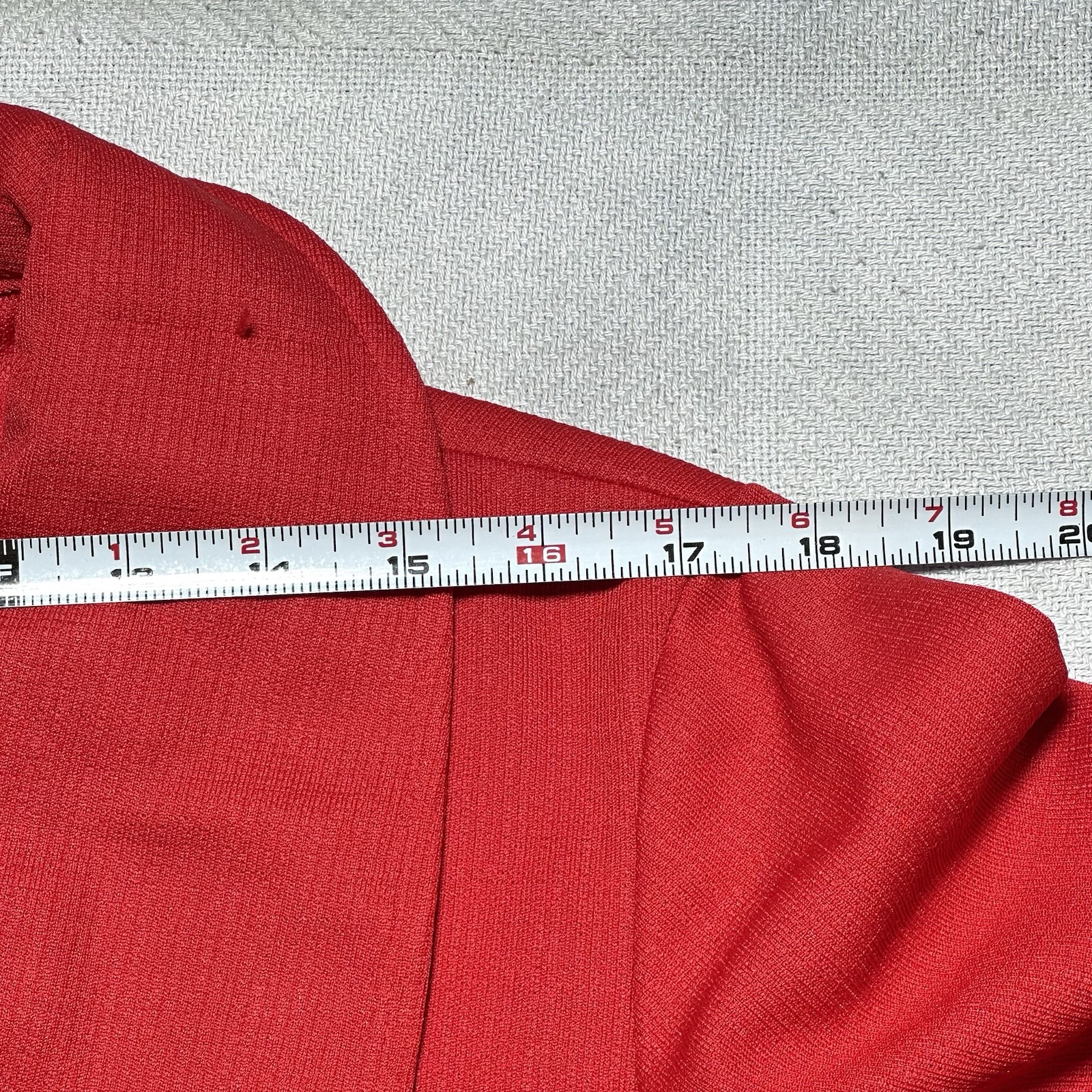 Vintage 60s 70s Sears Blazer Jacket Womens 26.5 Red Polyester Open Front