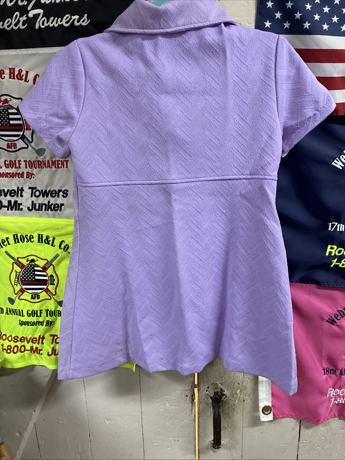 Vintage 50s 60s Juniors by Vassar Lilac Purple Mini Dress APPEARS a Size SMALL