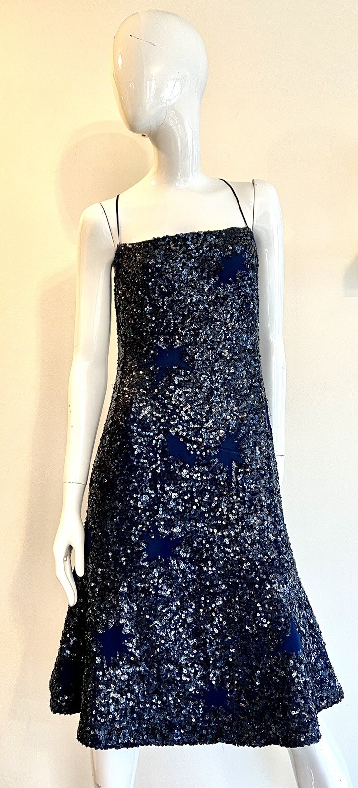 EMPORIO ARMANI Dress Vintage Sequins/Silk AUTHENTIC. NWOT Sz.10 Very GLAM!🌠