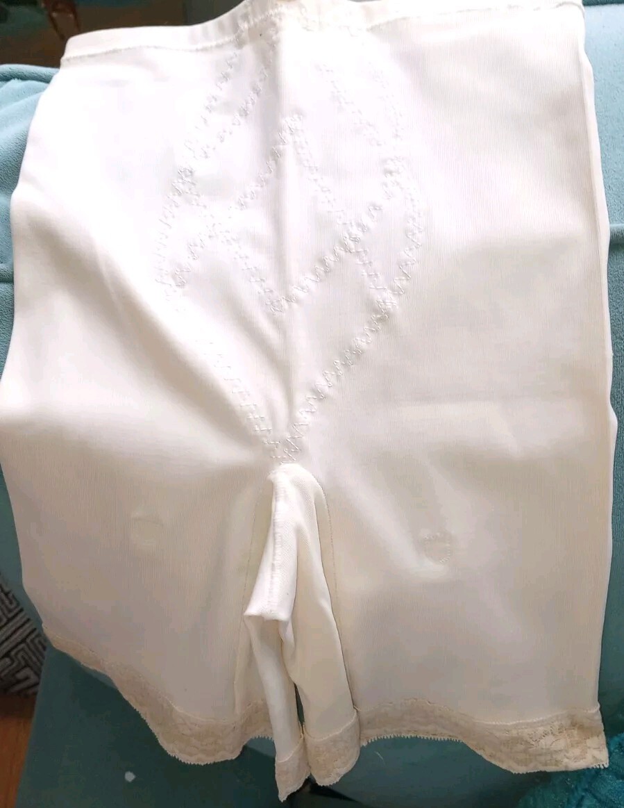 VTG Warners 418M Panties Nylon Girdle Garter Hooks Long Leg Lace EXTRA S 20″
