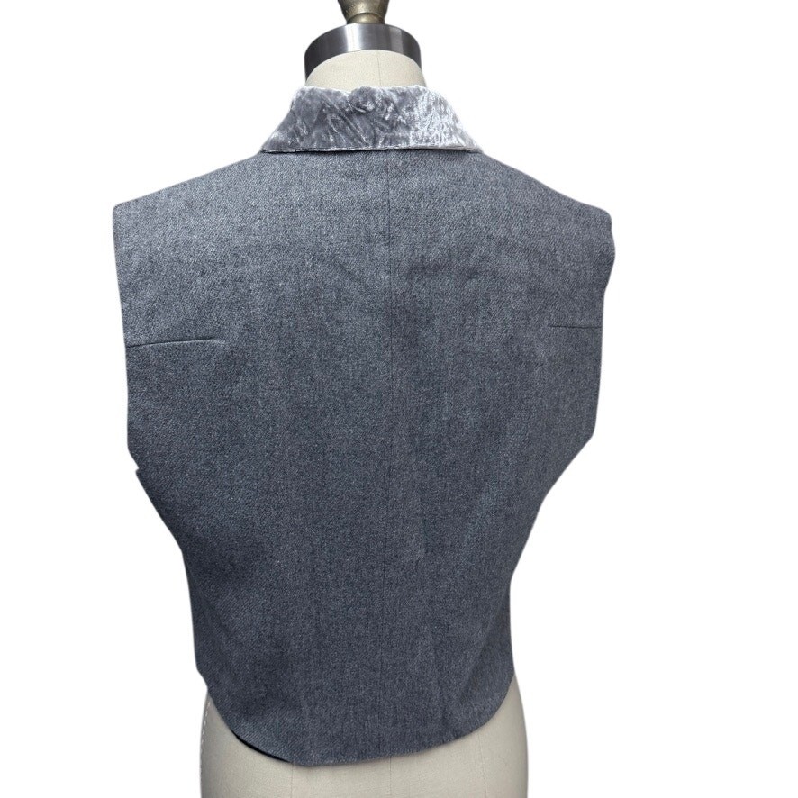 VTG 1990s Concinno Patchwork Vest Mixed Fabrics Avant Garde Artsy M
