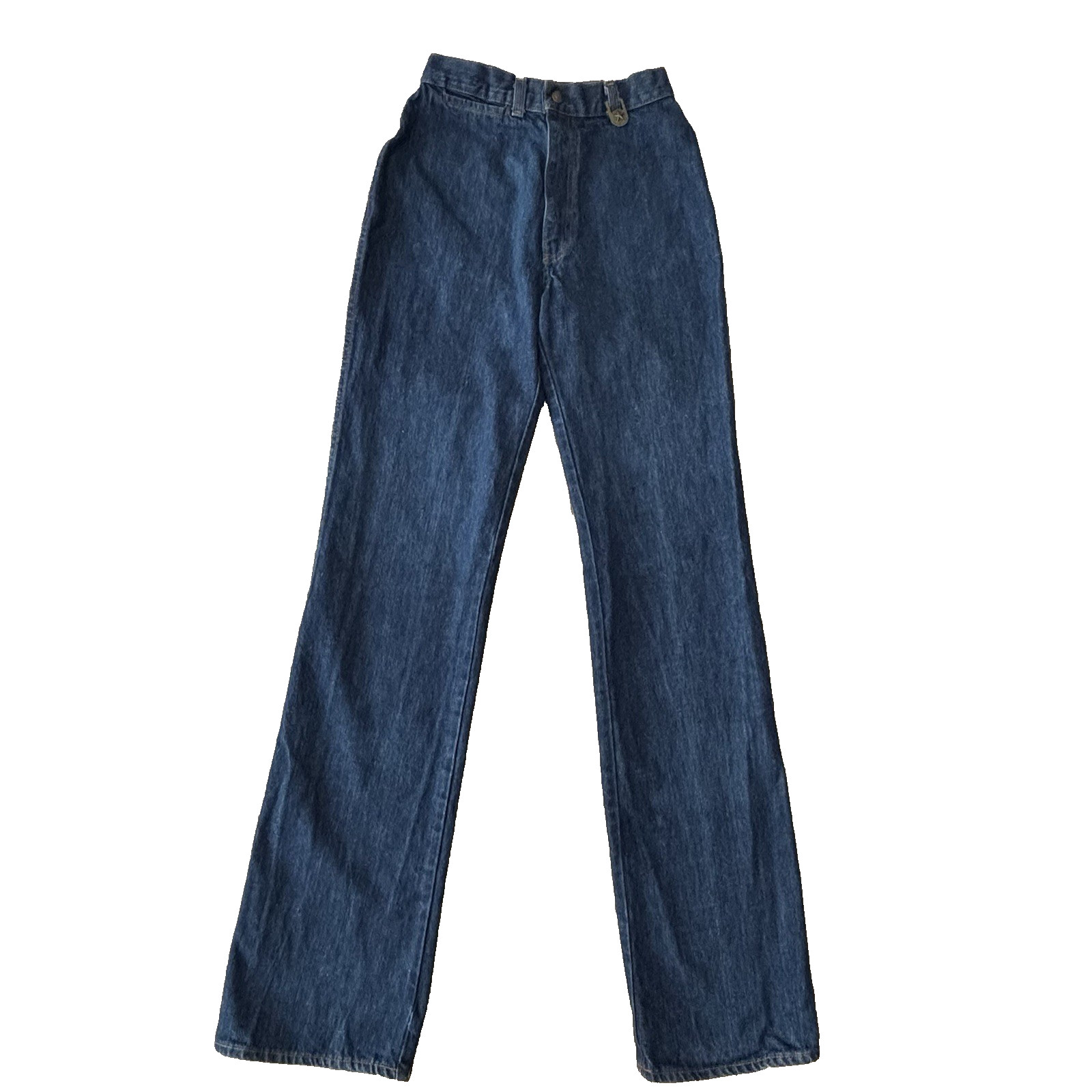 Women’s 70s Levi’s Dark Wash Wide Leg Jeans 1970s Sz 12 Orange Tab Denim