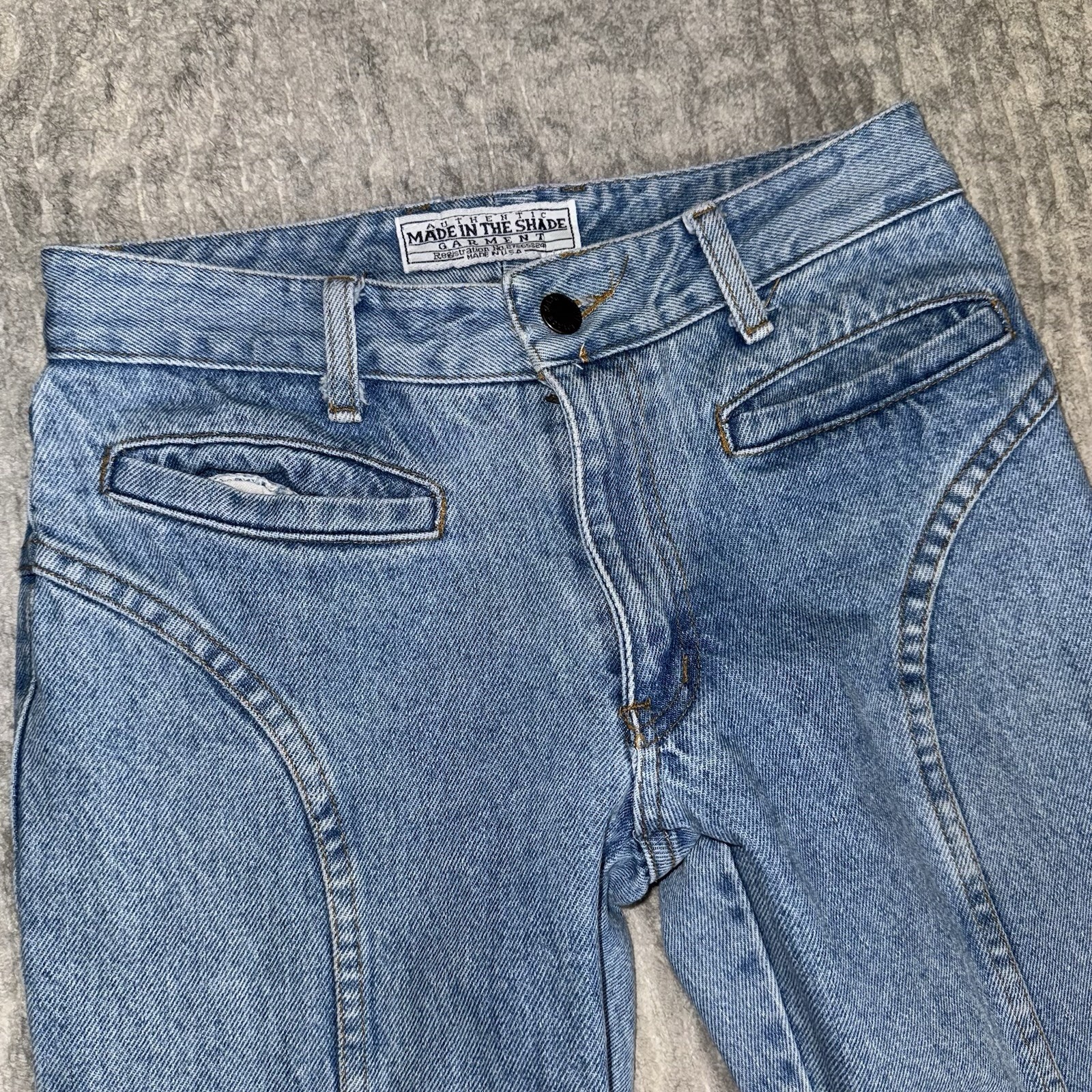 Made in the Shade Vintage Flare Jeans Blue Light Wash Bell Bottoms Pants Size 1