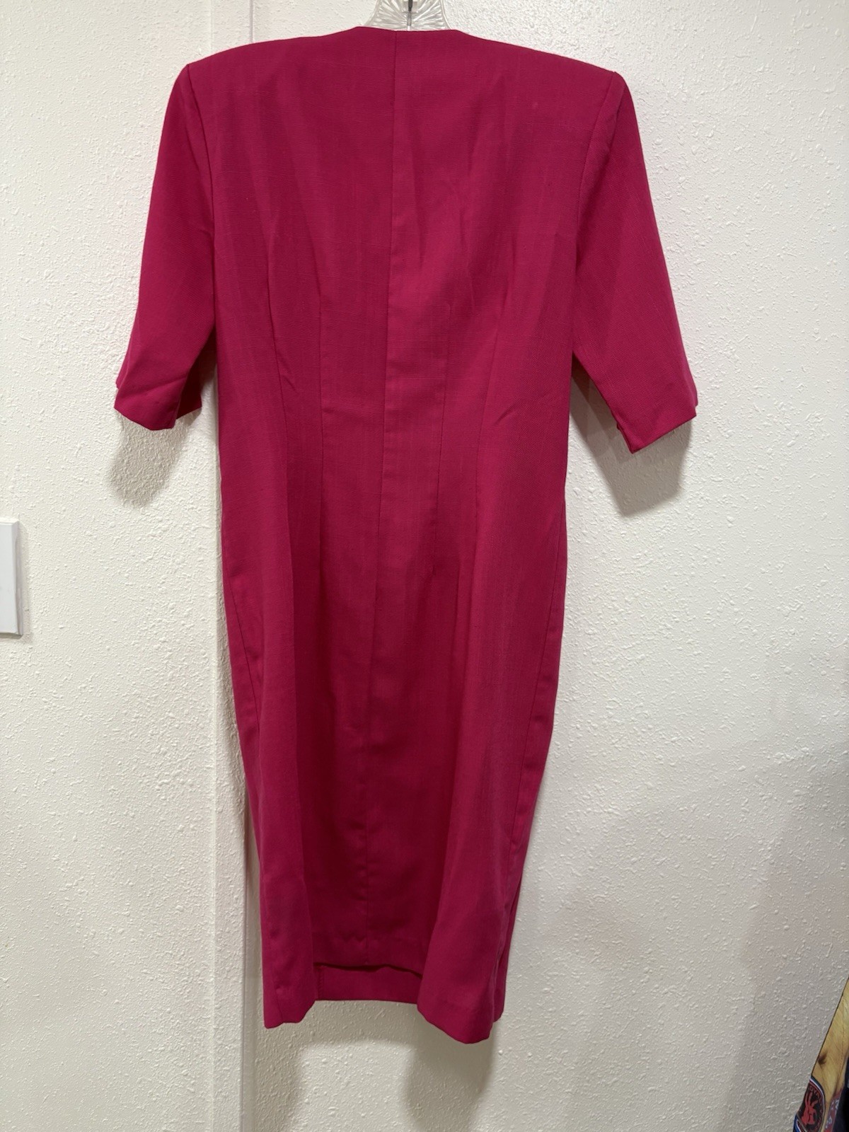 S L Petites Vintage Hot Pink Front Button A Frame Dress
