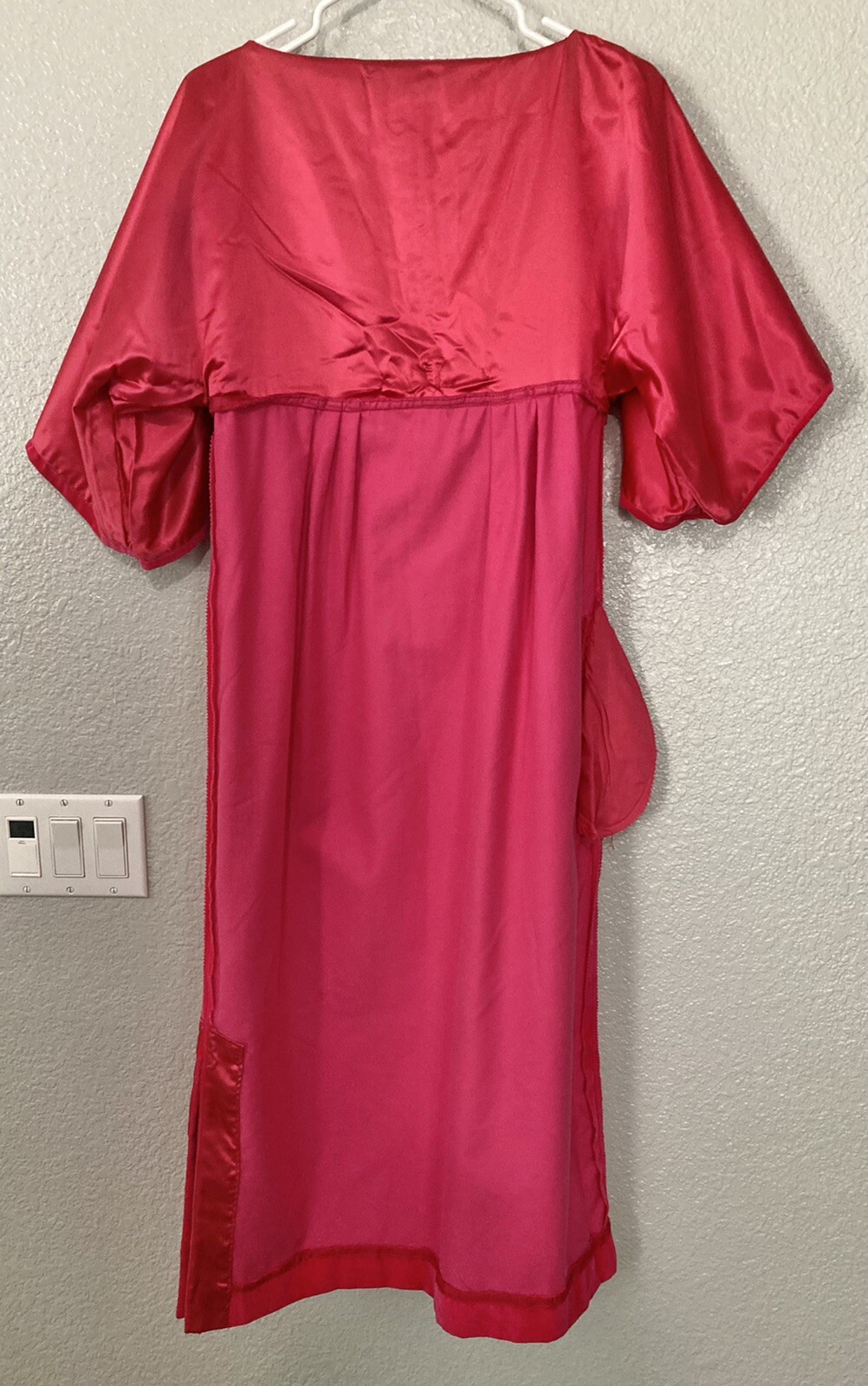 Vintage Timely Fashions More Chicago Pink Velvet Sabrina Neck Dress For Costume